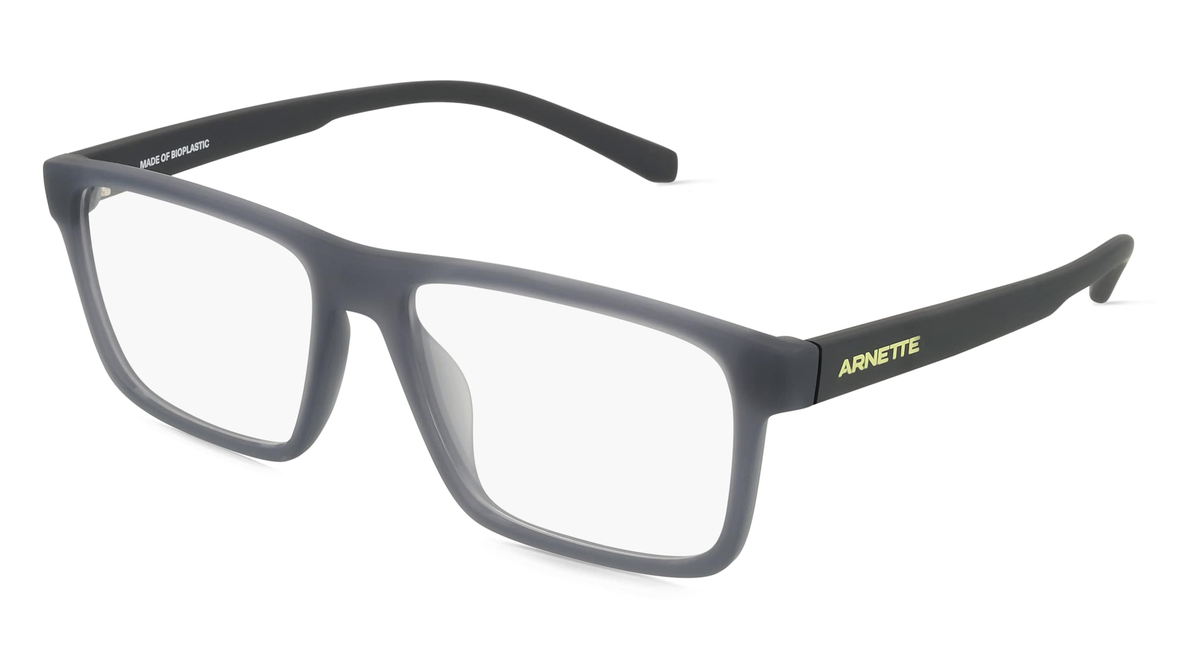 Arnette 0AN7251U PHAMIL Herren-Brille inkl. Gläser Vollrand Quadratisch Kunststoff-Gestell 55/16/145, Grau