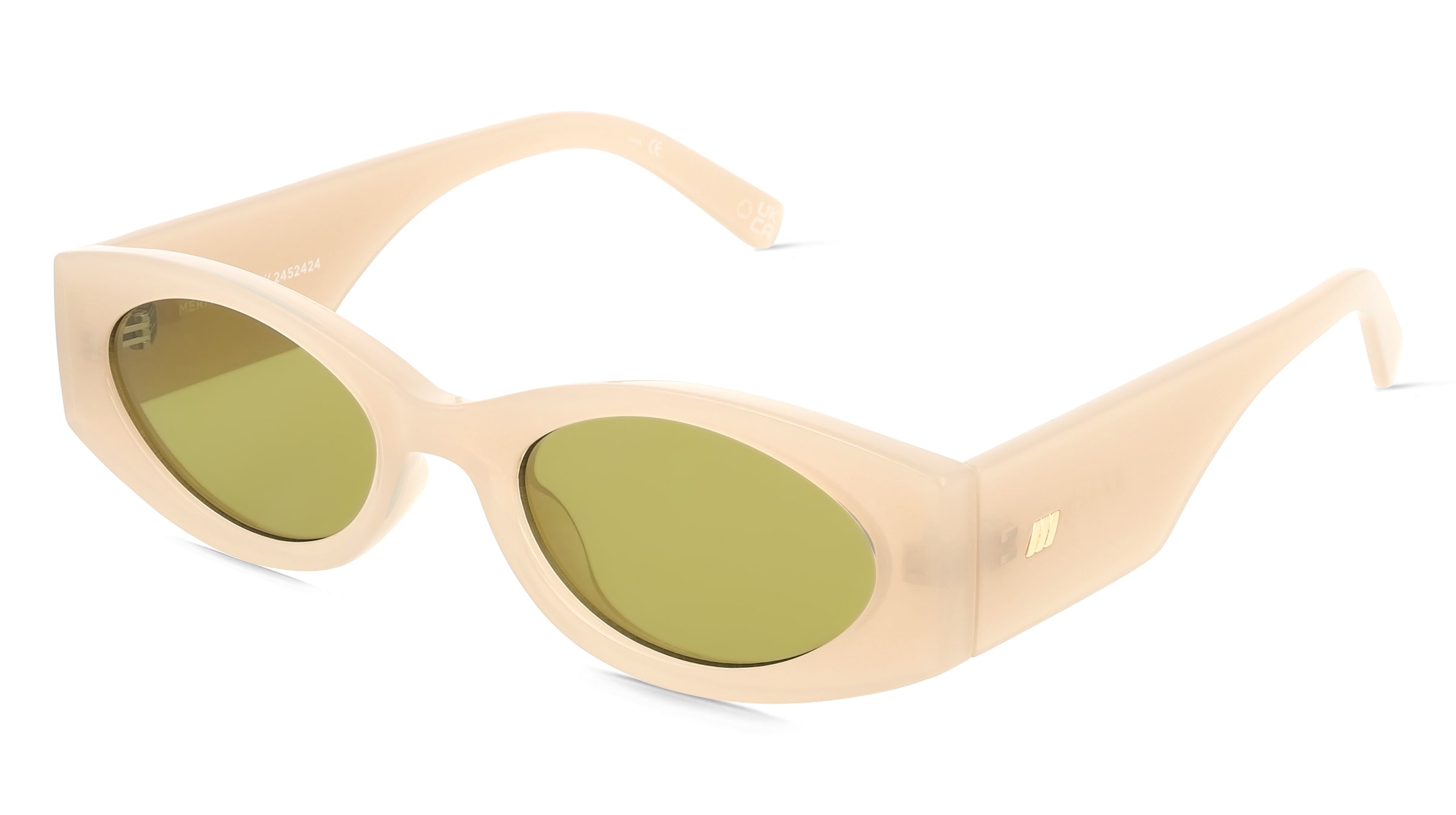 Le Specs MERMAIDEN Damen-Sonnenbrille Vollrand Oval Polycarbonat-Gestell, Grau