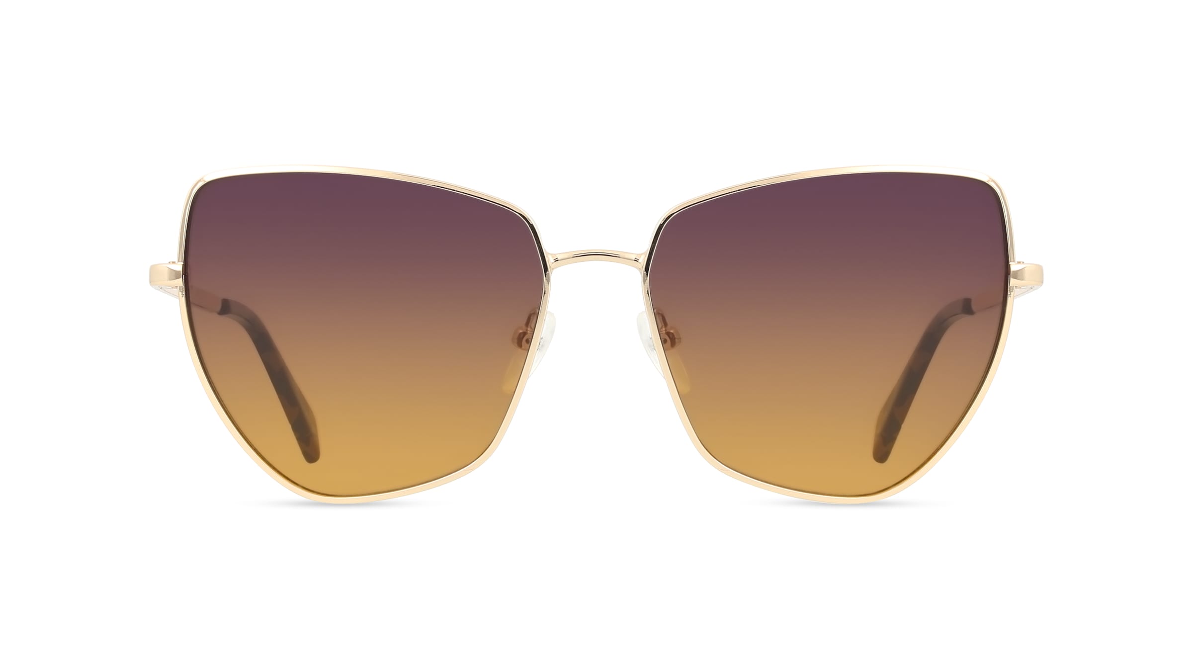 Liu Jo LJ159S Damen-Sonnenbrille Vollrand Eckig Metall-Gestell, gold