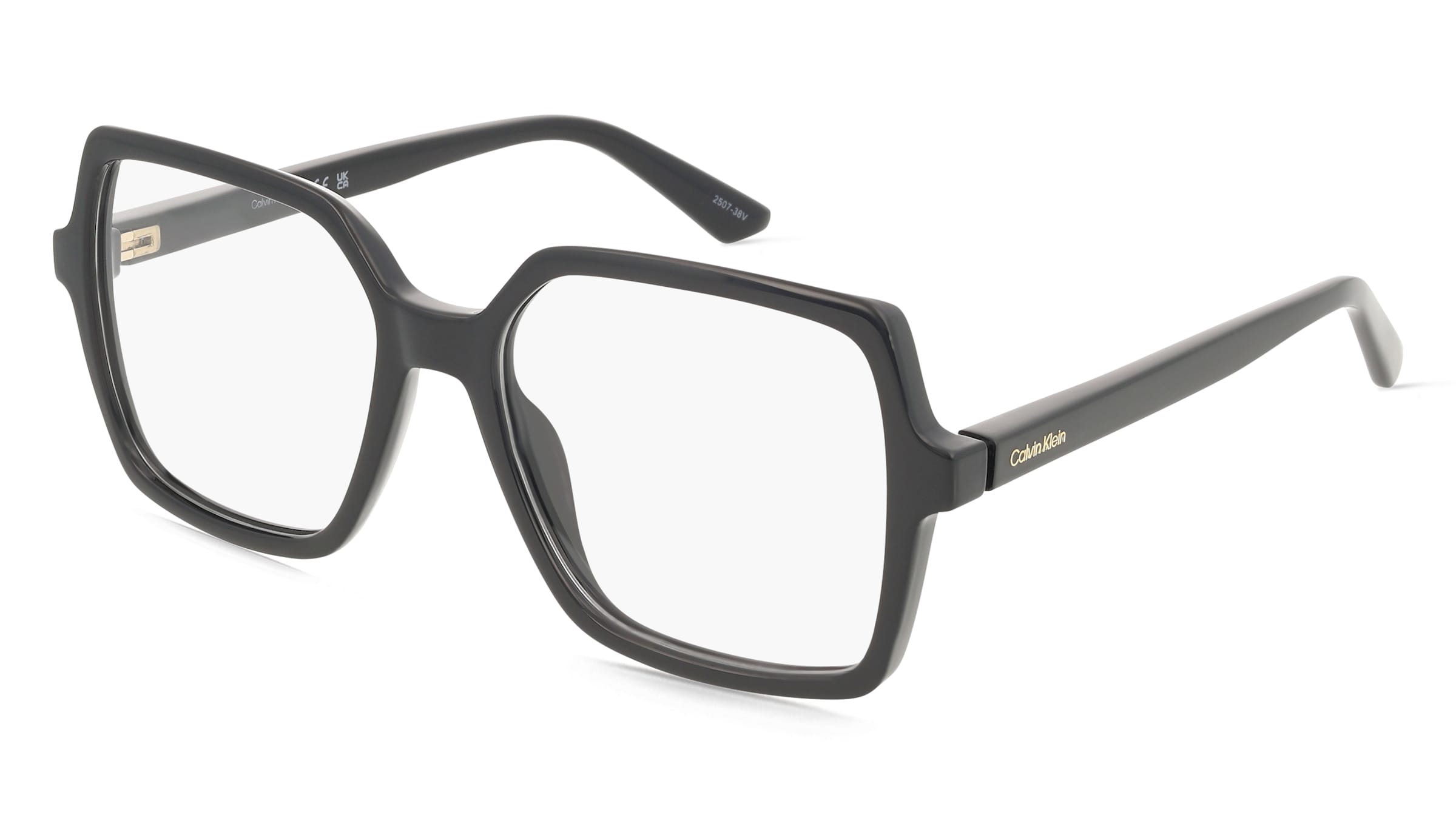 Calvin Klein CK25547 Damen-Brille inkl. Gläser Vollrand Eckig Kunststoff-Gestell 54/17/145, Schwarz