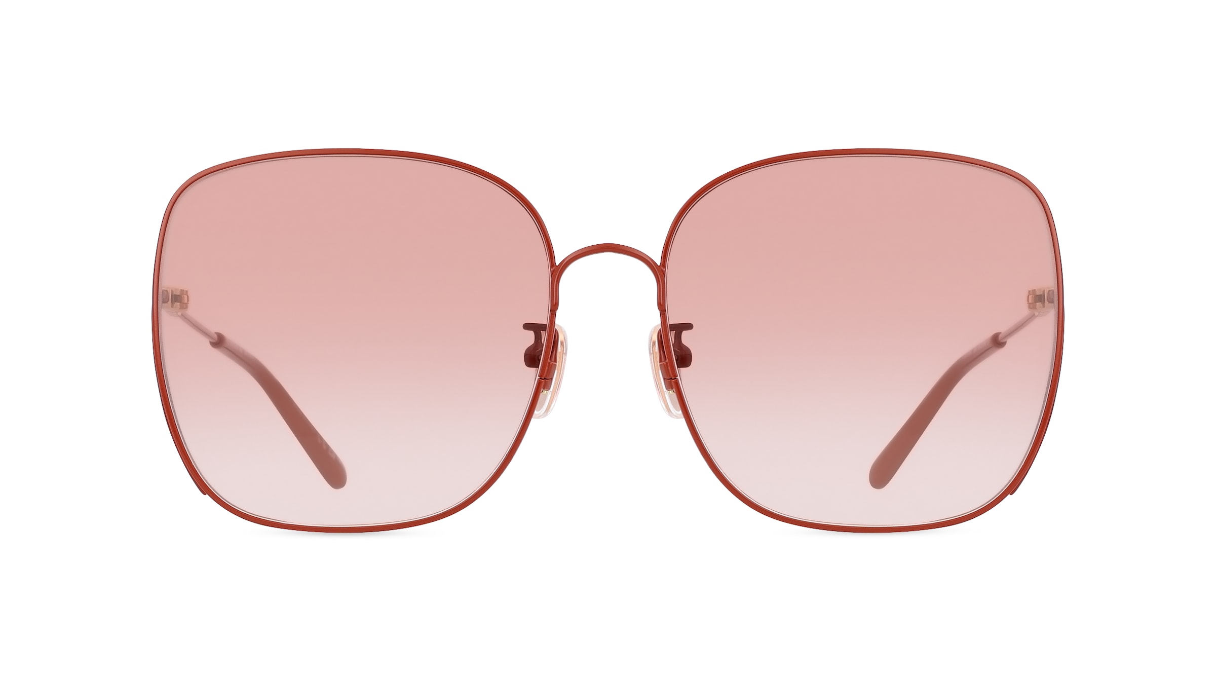 Chloé CH0170SA Damen-Sonnenbrille Vollrand Eckig Metall-Gestell, rot