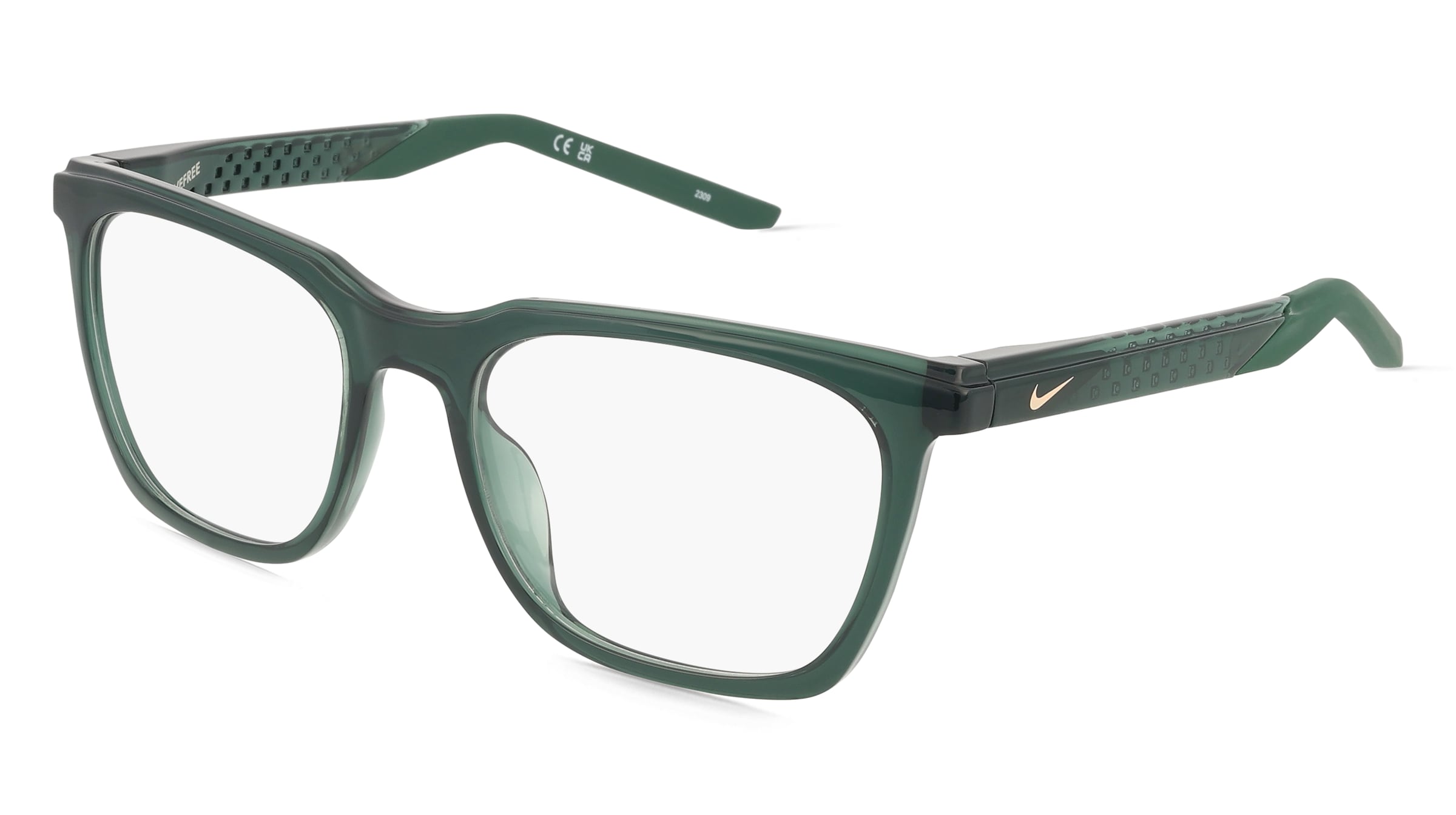 Nike 7273 Unisex-Brille inkl. Gläser Vollrand Quadratisch Propionat-Gestell 53/18/140, Grün