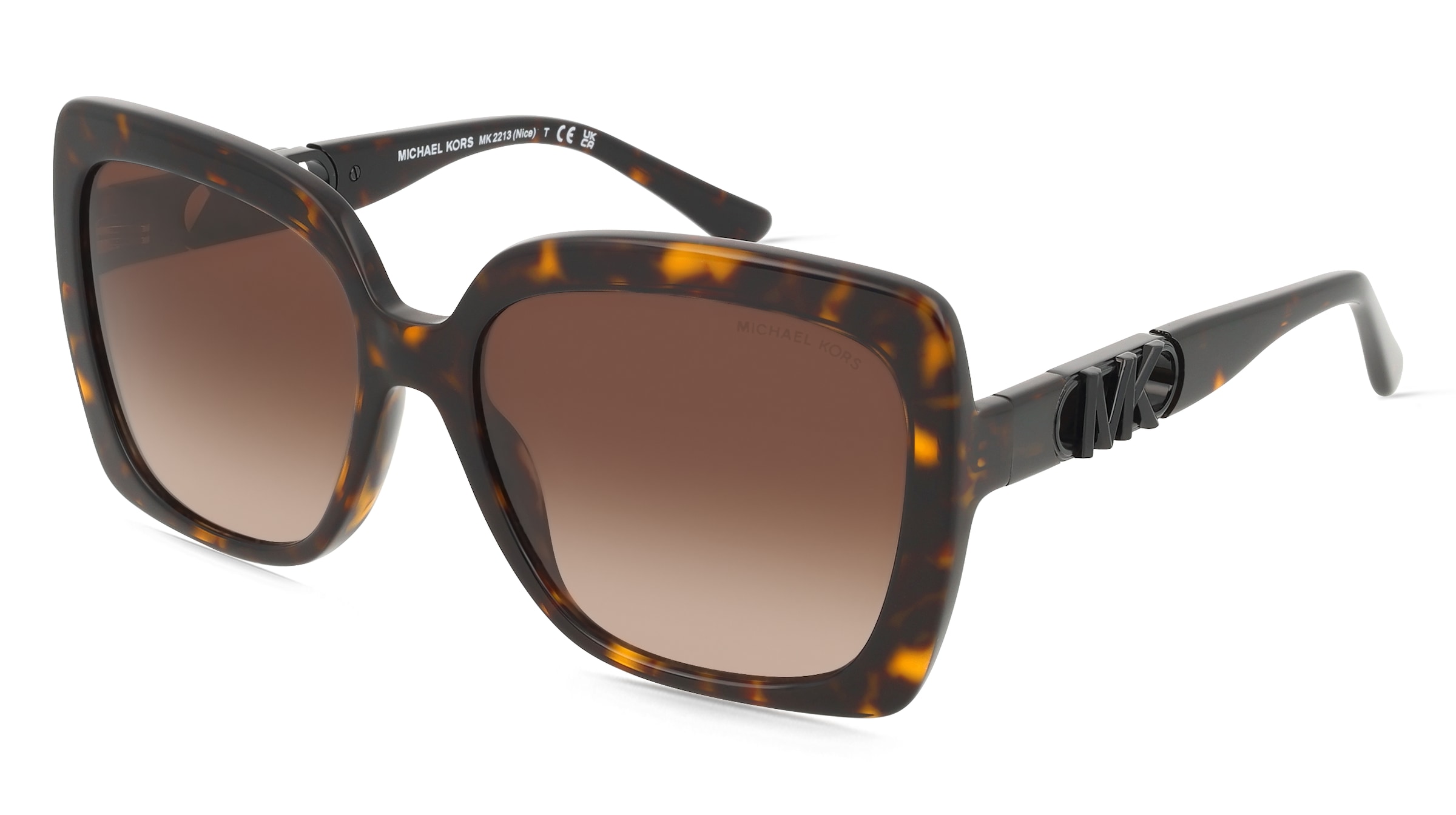 Michael Kors MK2213 Damen-Sonnenbrille Vollrand Quadratisch Acetat-Gestell, Havanna