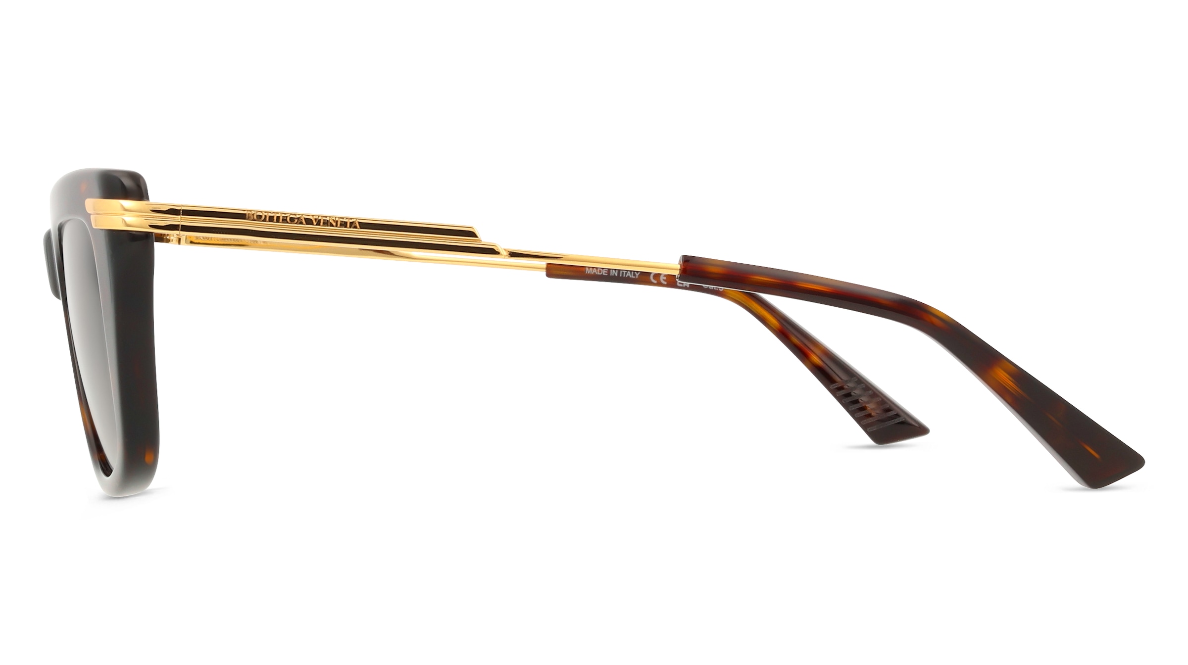 Thumbnail - Bottega Veneta BV1369S Damen-Sonnenbrille Vollrand Eckig Acetat-Gestell, gold
