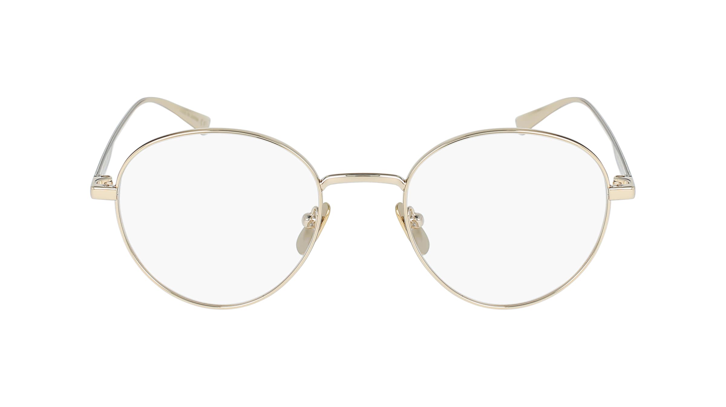 Gucci GG0337O Herren-Brille inkl. Gläser Vollrand Rund Metall-Gestell 51mm/20mm/145mm, gold