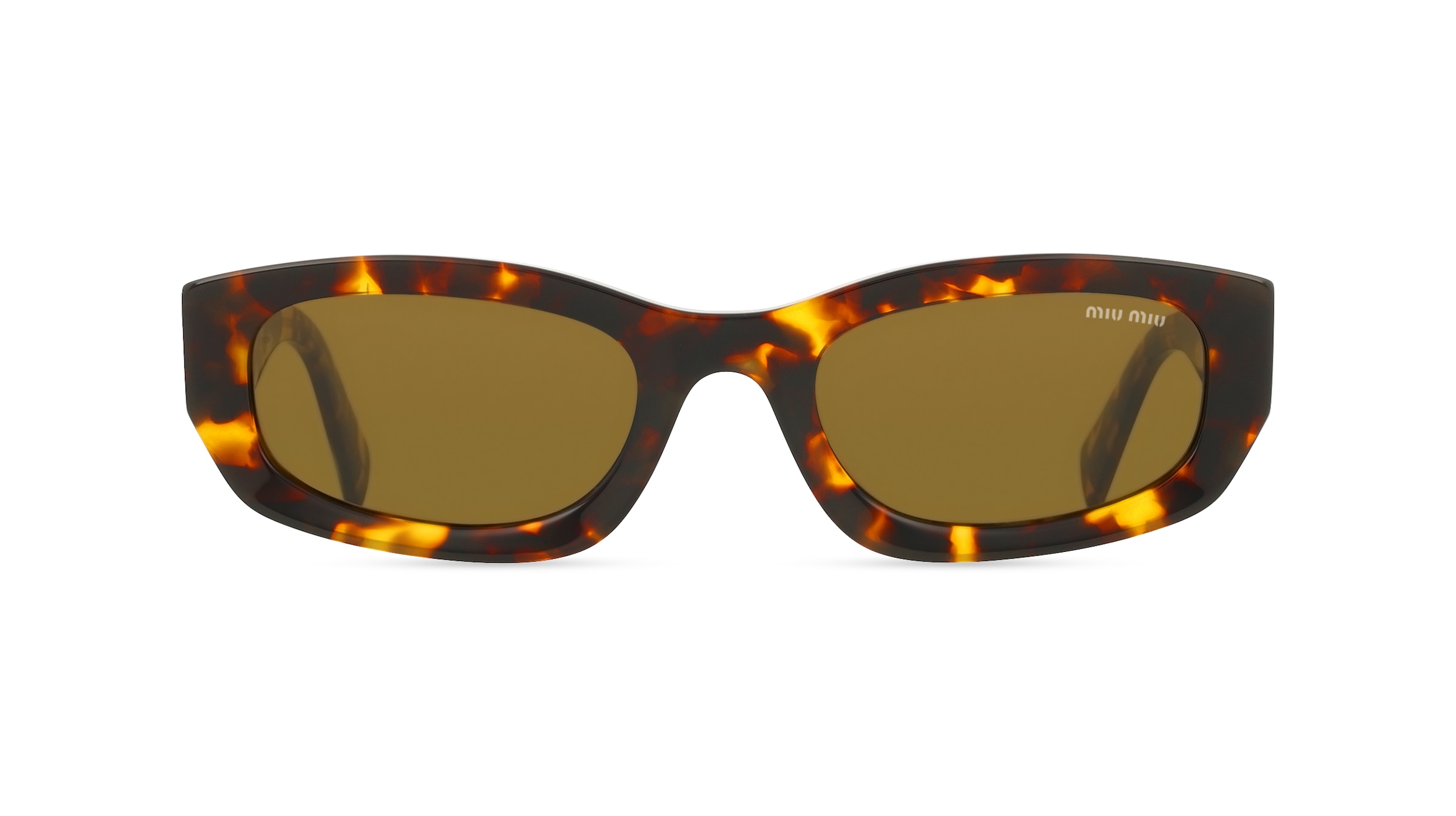 Miu Miu 0MU B04S Damen-Sonnenbrille Vollrand Quadratisch Acetat-Gestell, Havanna