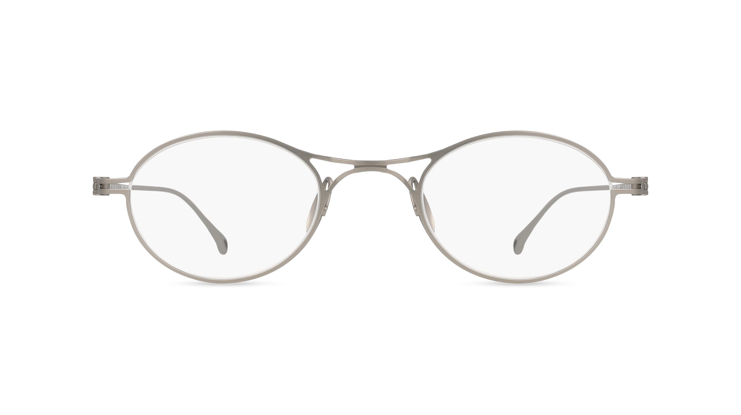 Giorgio Armani 0AR5135T Herren-Brille inkl. Gläser Vollrand Oval Titan-Gestell 45/24/145, Silber