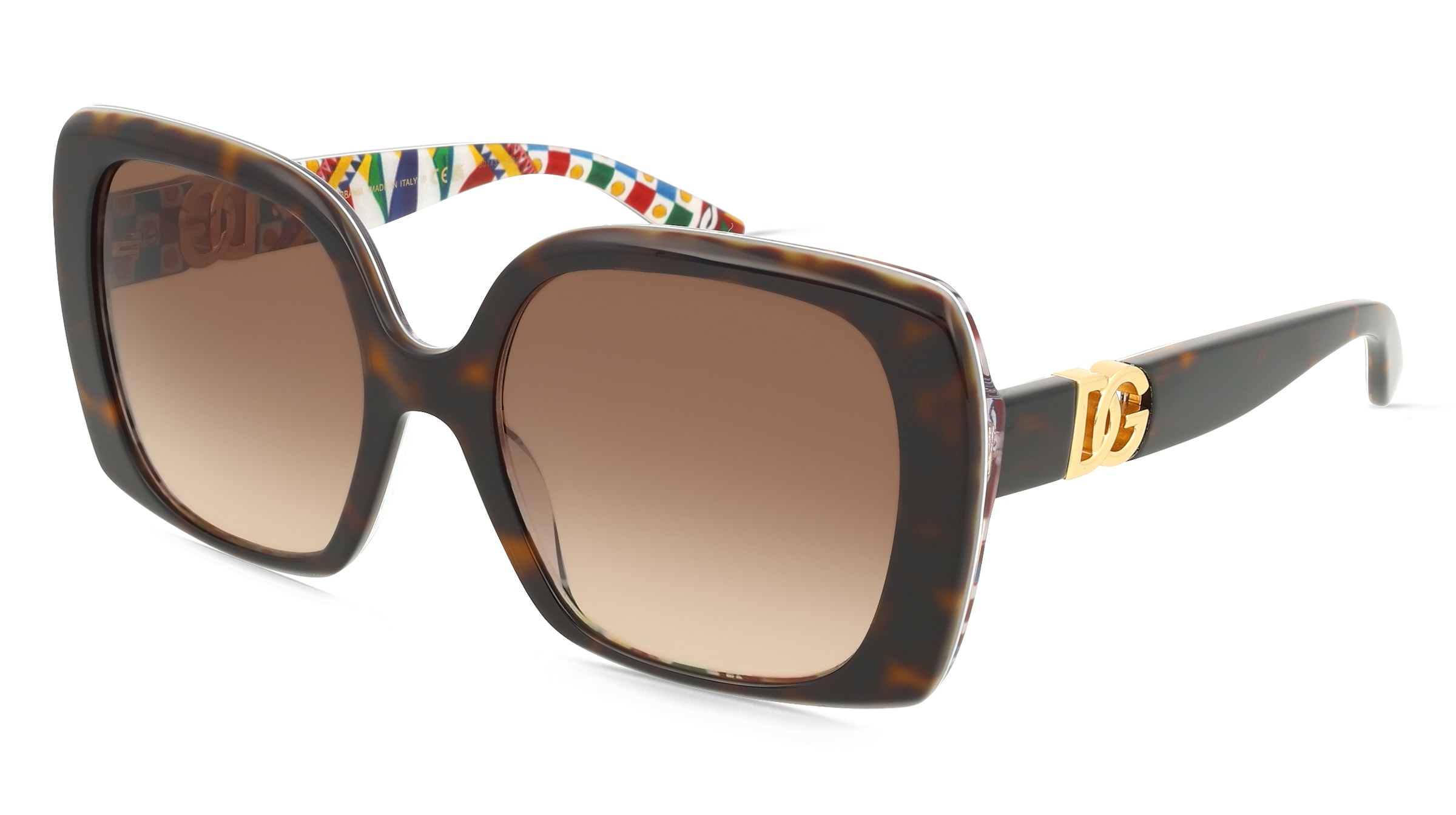 Dolce&amp;Gabbana DG4475 Damen-Sonnenbrille Vollrand Quadratisch Acetat-Gestell, Havanna