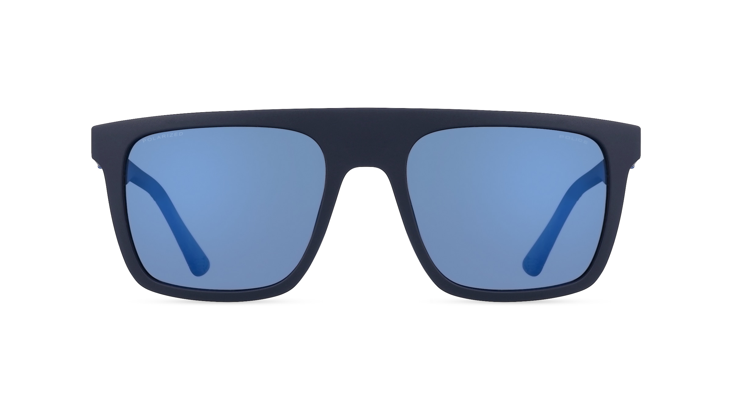 Police POISPLF61 Herren-Sonnenbrille Vollrand Eckig Kunststoff-Gestell, blau