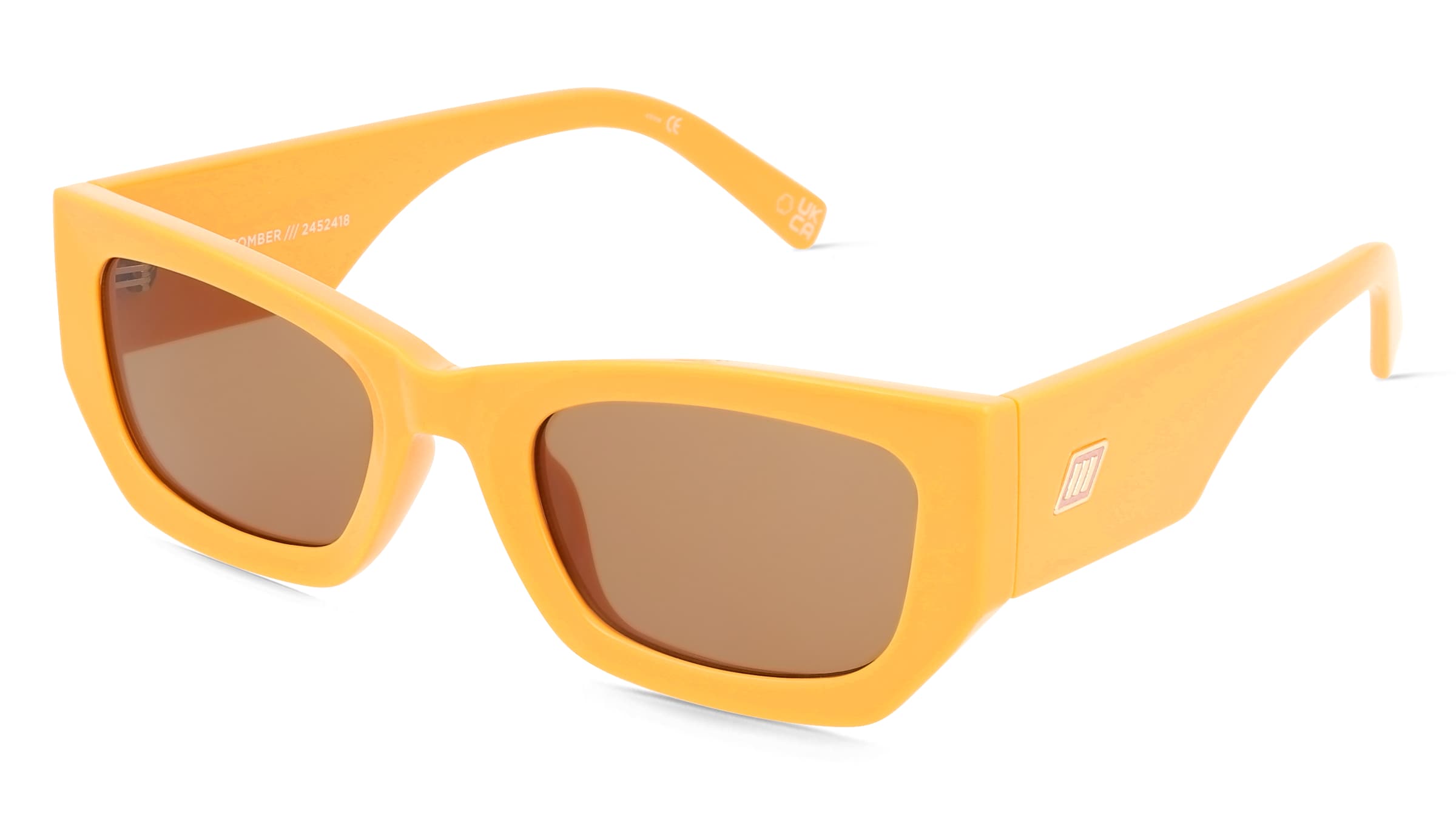 Le Specs BEACHCOMBER Damen-Sonnenbrille Vollrand Quadratisch Polycarbonat-Gestell, Gelb
