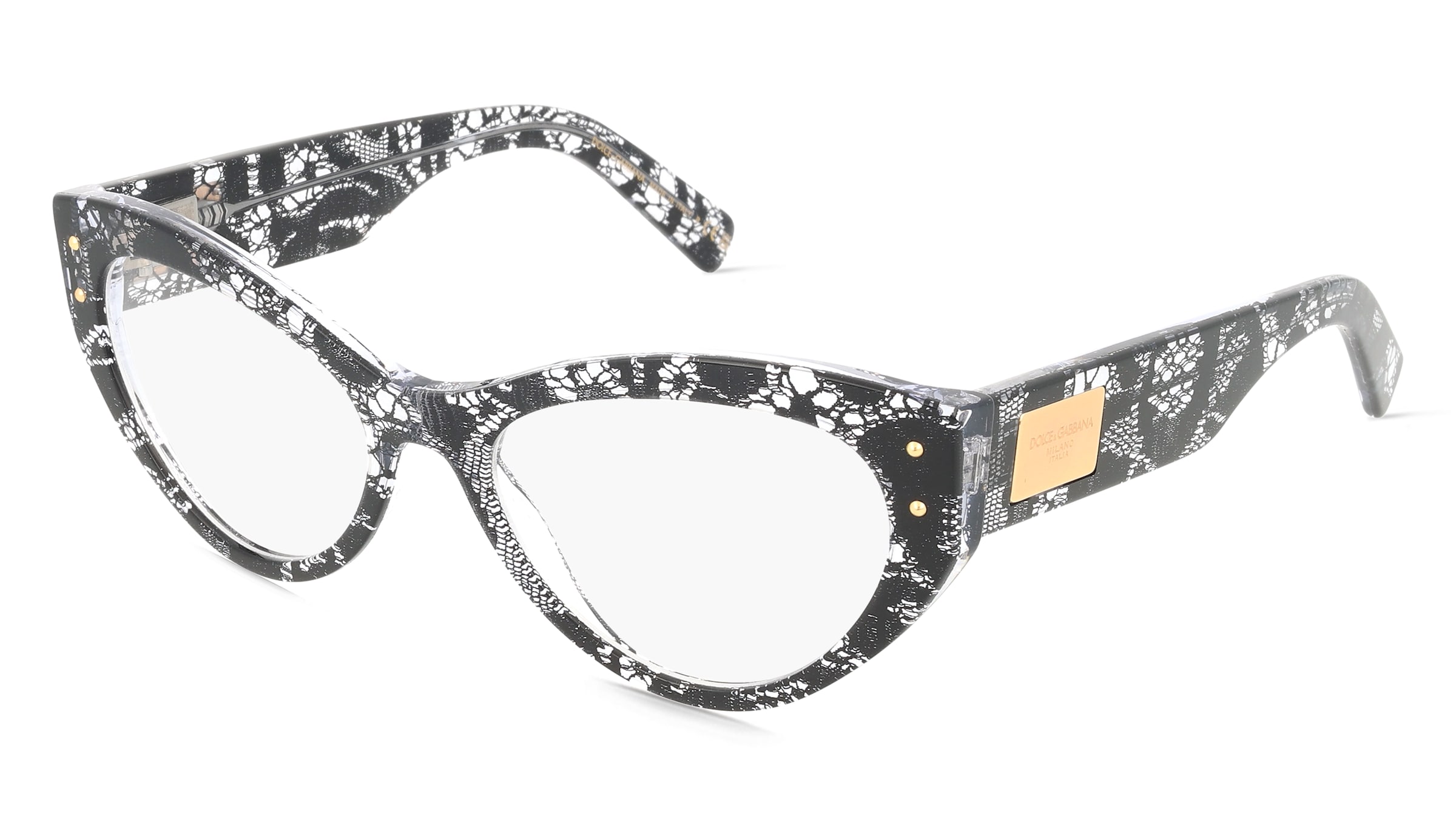 Dolce&amp;Gabbana DG3403 Damen-Brille inkl. Gläser Vollrand Cat Eye Acetat-Gestell 54/18/140, Schwarz