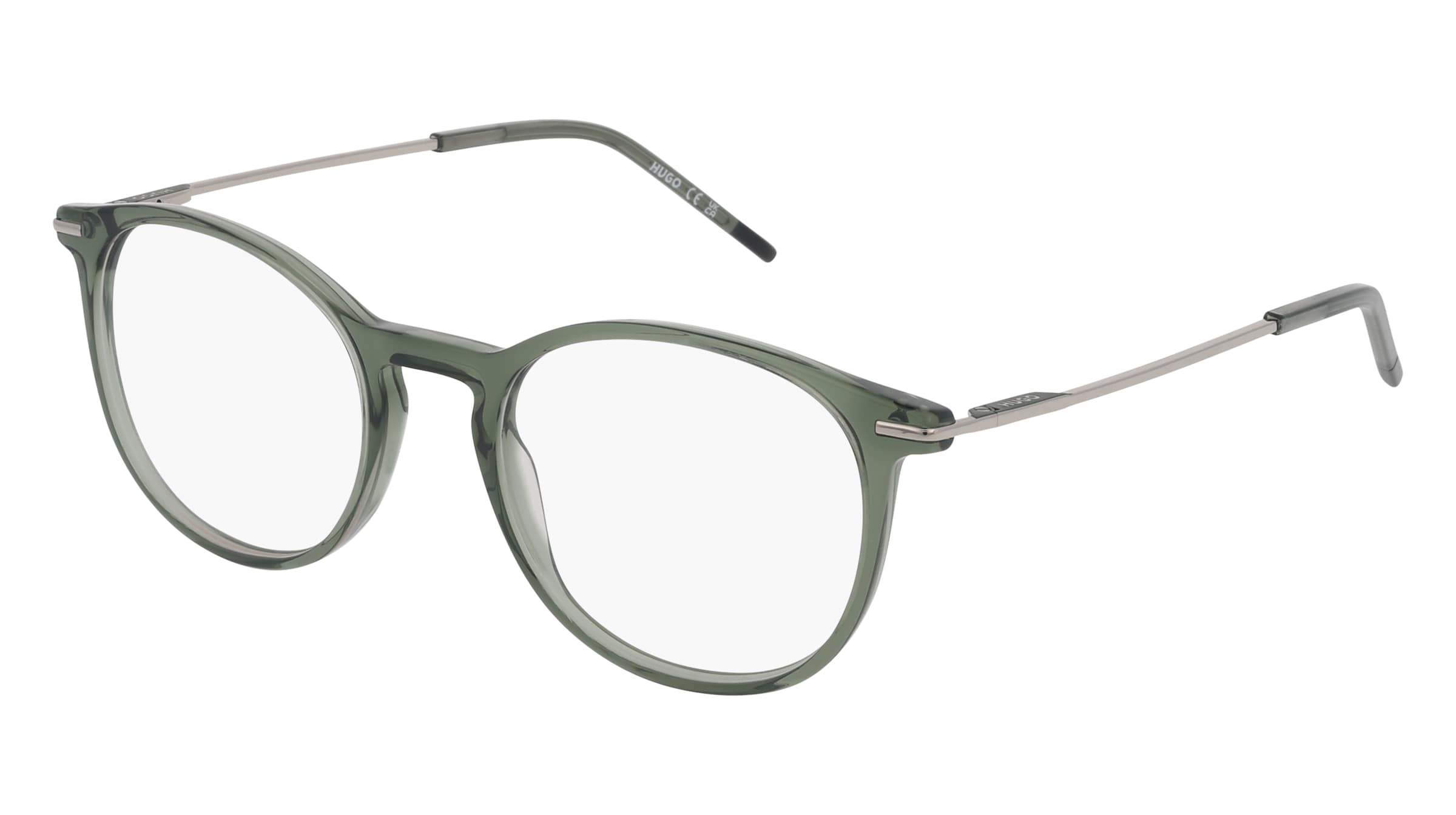 Hugo HG 1406 Herren-Brille inkl. Gläser Vollrand Panto Acetat-Gestell 51/20/145, Grün