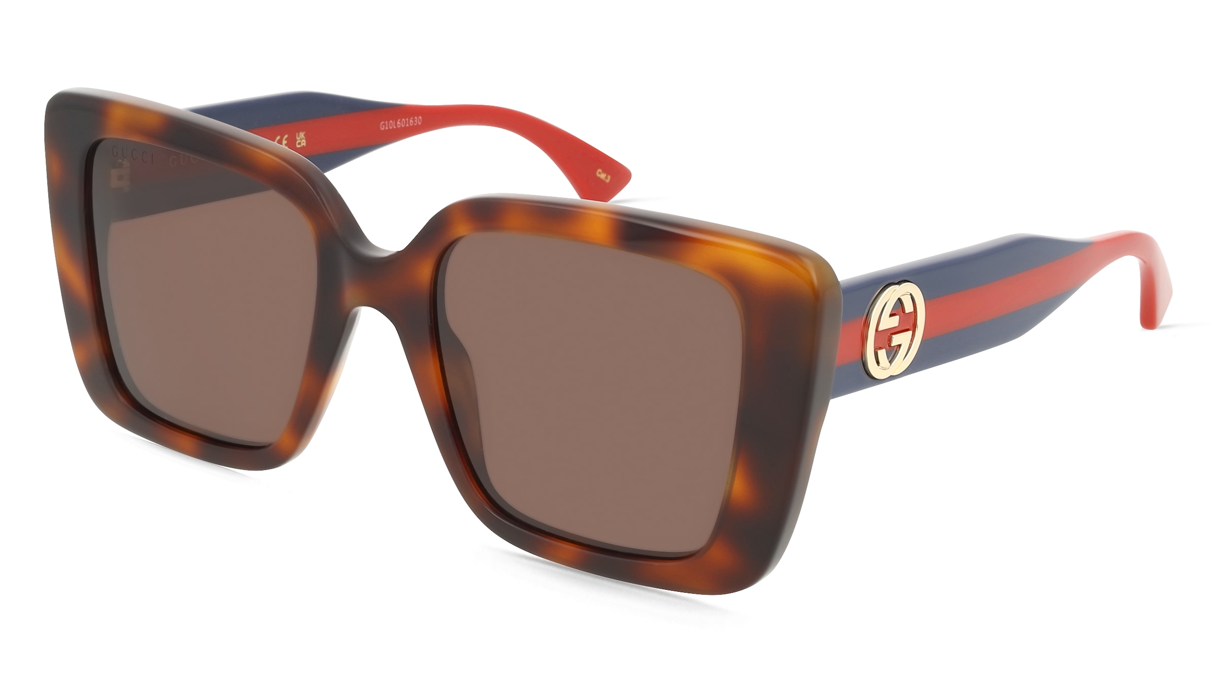 Gucci GG1861S Unisex-Sonnenbrille Vollrand Quadratisch Acetat-Gestell, Havanna