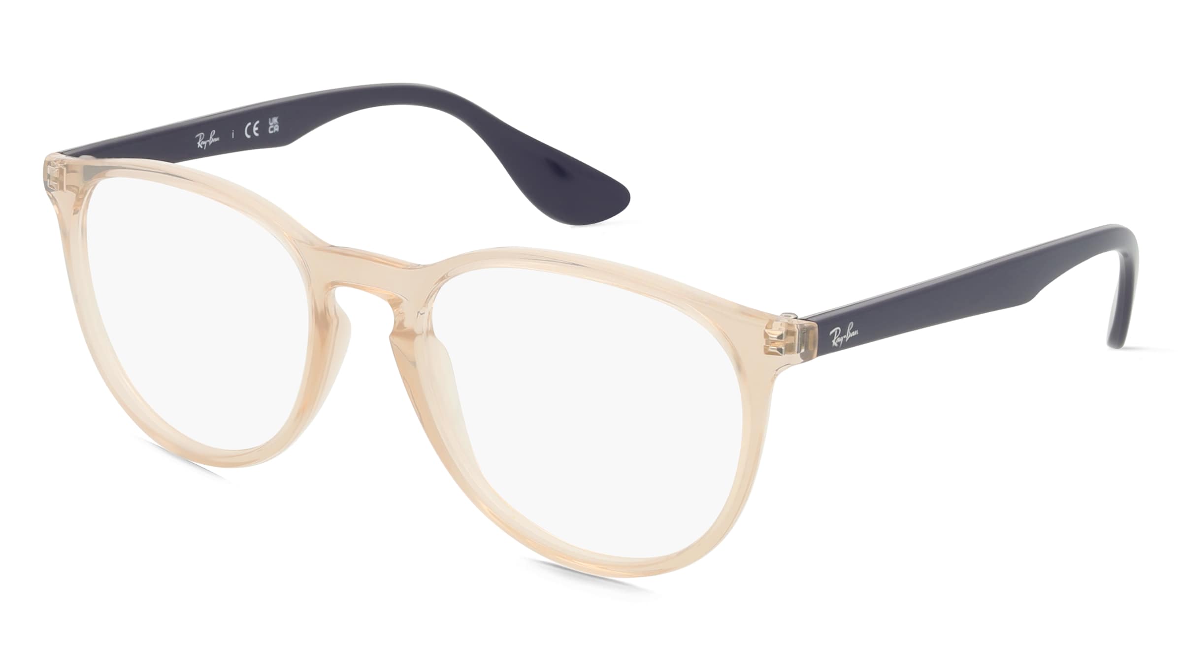 Ray-Ban RX7046 Damen-Brille inkl. Gläser Vollrand Rund Kunststoff-Gestell 51/18/140, Braun