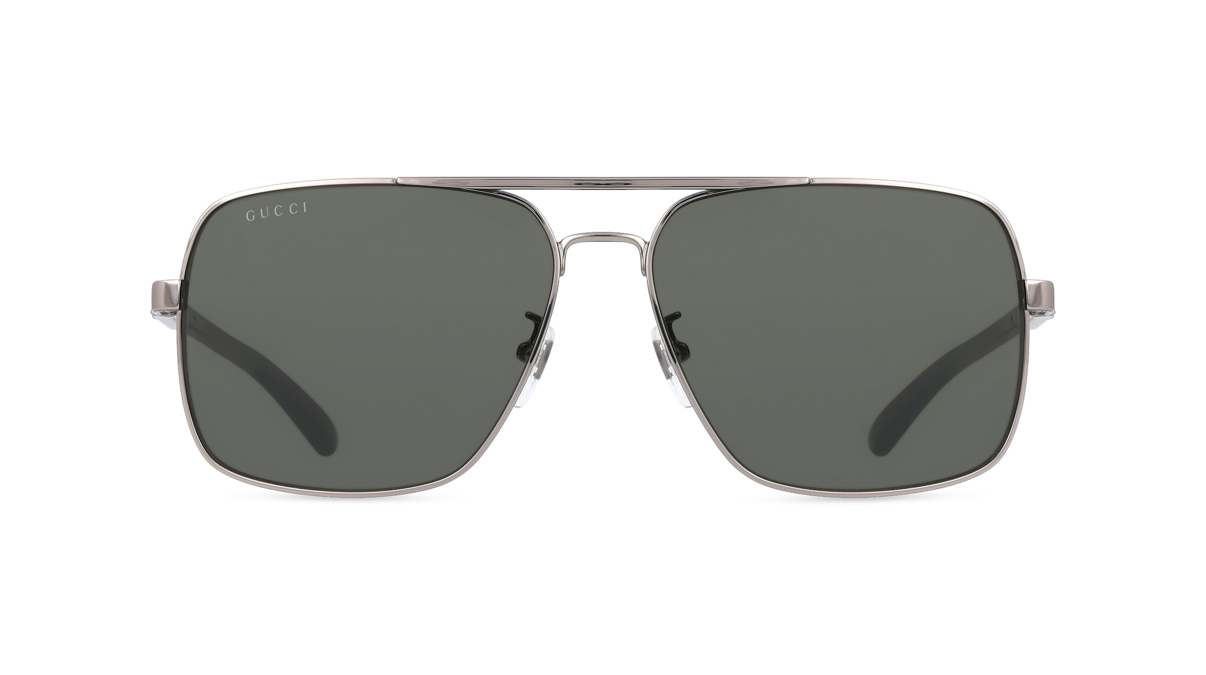 Gucci GG1289S Herren-Sonnenbrille Vollrand Pilot Metall-Gestell, grau