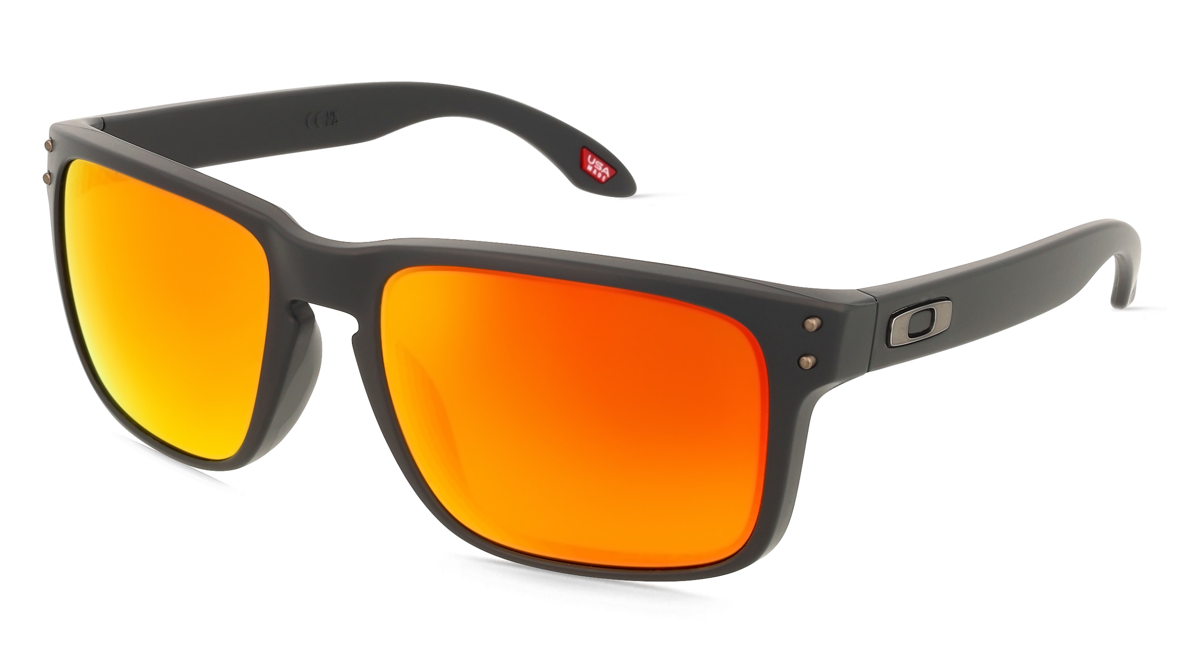Oakley OO9102 HOLBROOK Herren-Sonnenbrille Vollrand Quadratisch Kunststoff-Gestell, Schwarz