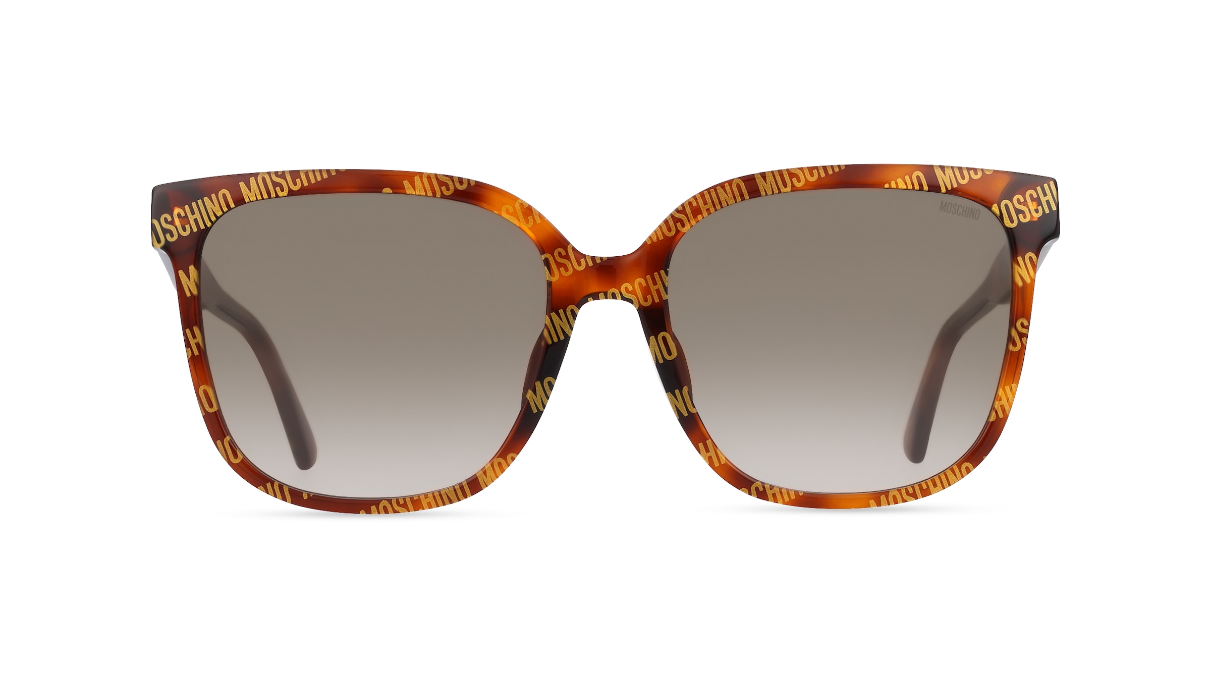 Moschino 134/F/S Damen-Sonnenbrille Vollrand Eckig Acetat-Gestell, braun