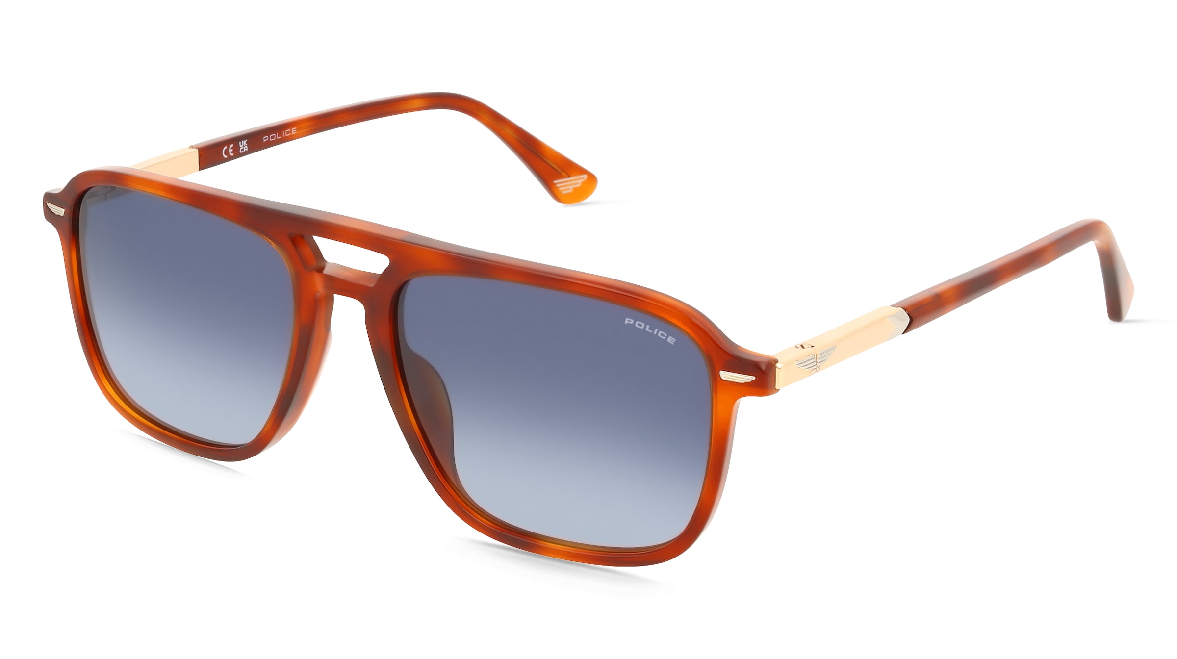 Police SPLR78 Herren-Sonnenbrille Vollrand Quadratisch Kunststoff-Gestell, Gelb