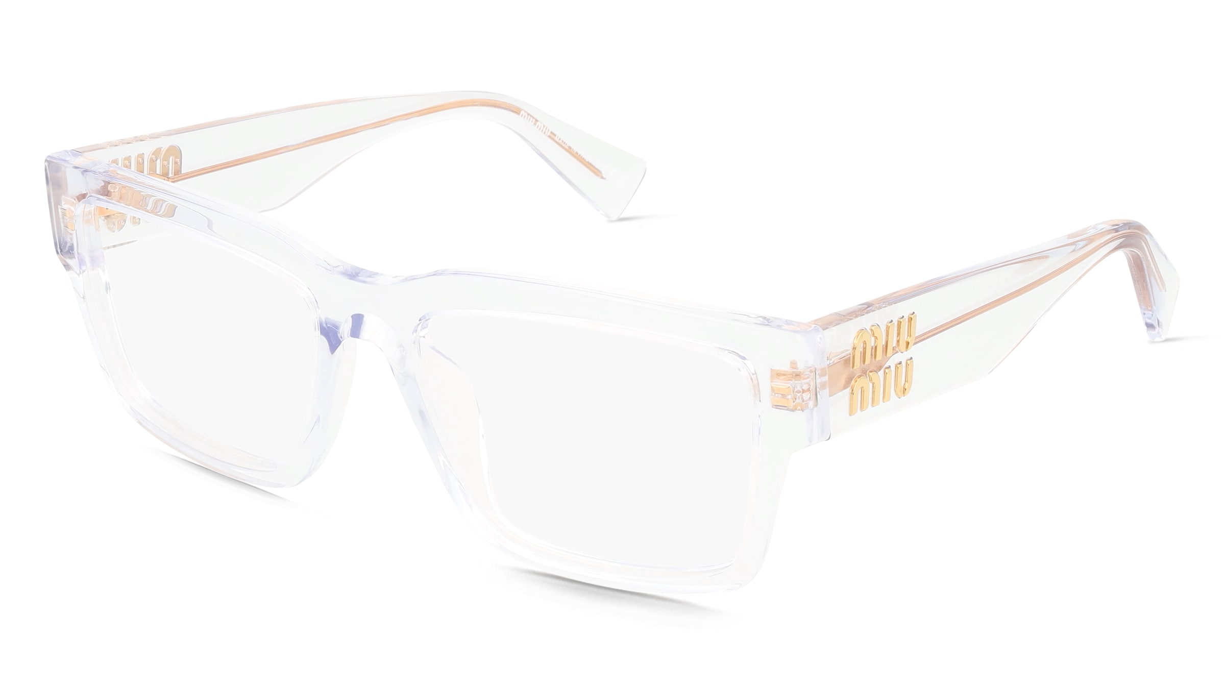 Miu Miu MU02XV Damen-Brille inkl. Gläser Vollrand Eckig Acetat-Gestell 54/17/140, Weiß