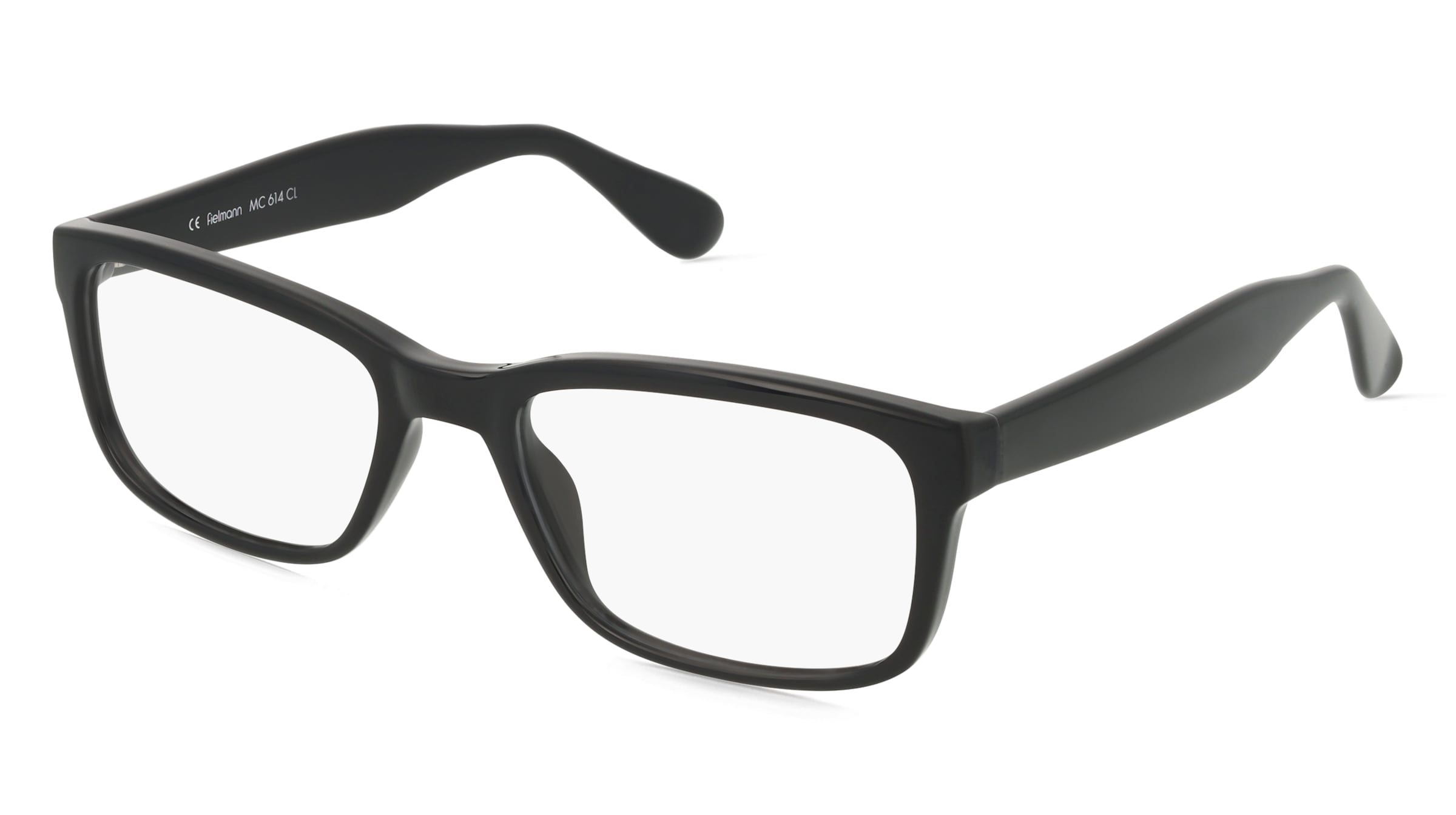 Fielmann MC 614 CL Herren-Brille inkl. Gläser Vollrand Quadratisch Propionat-Gestell 52/20/145, Schwarz