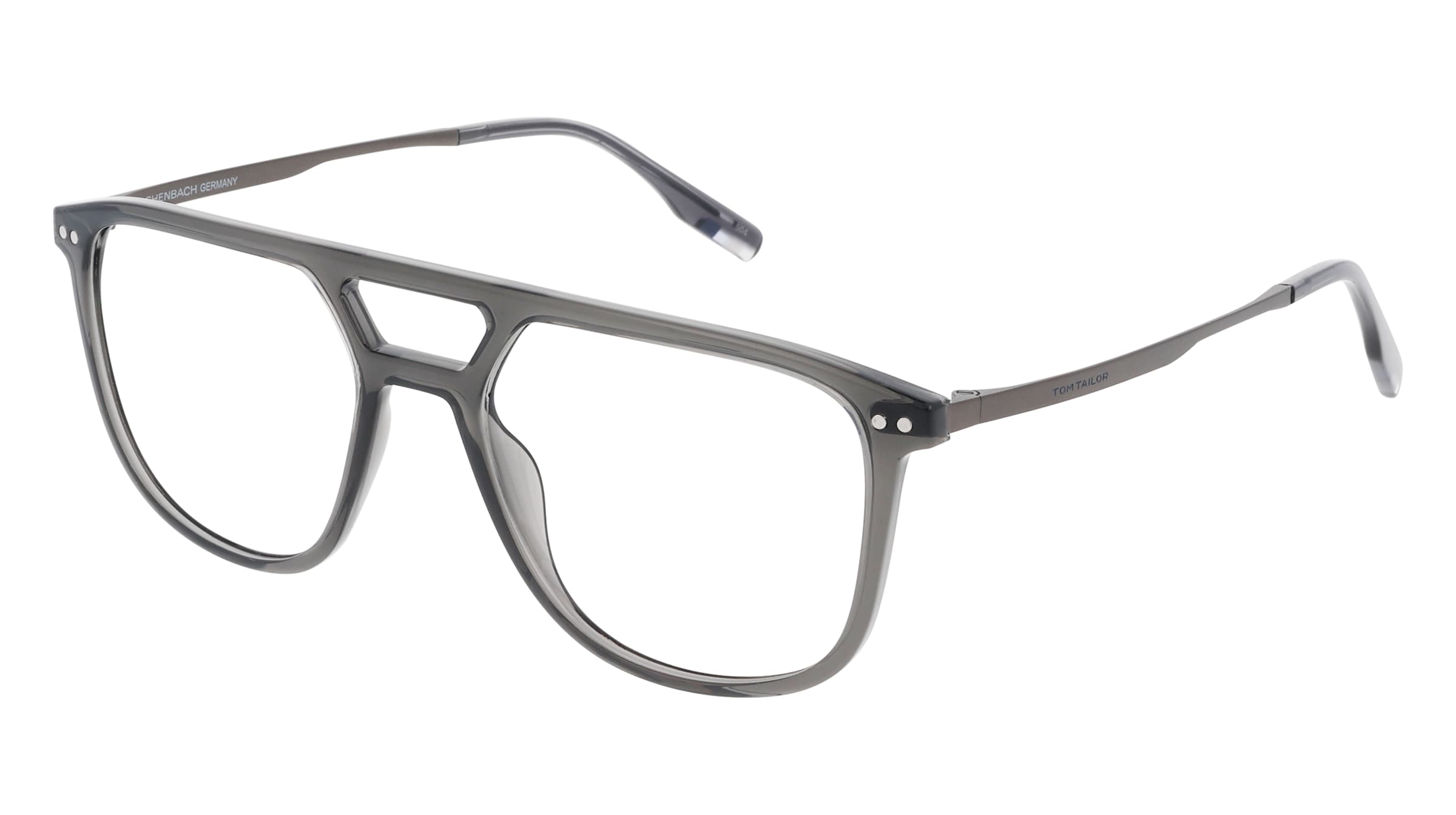 Tom Tailor 671010 Herren-Brille inkl. Gläser Vollrand Pilot Acetat-Gestell 53/18/145, Grau