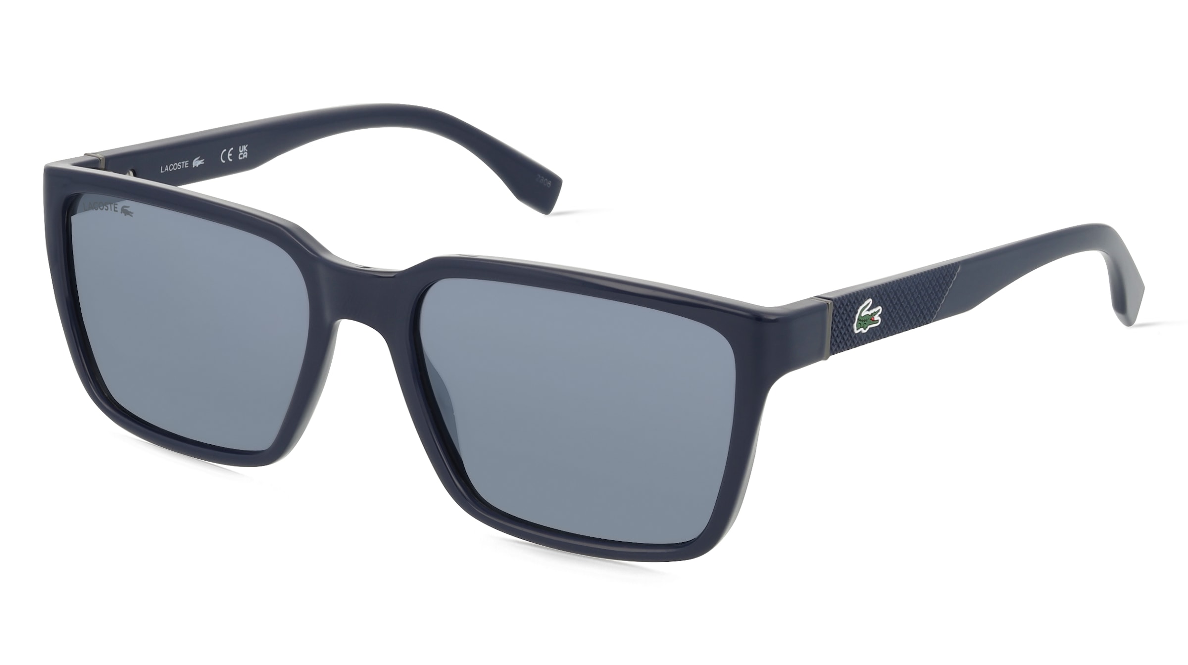 Lacoste L6011S Unisex-Sonnenbrille Vollrand Quadratisch Kunststoff-Gestell, Blau