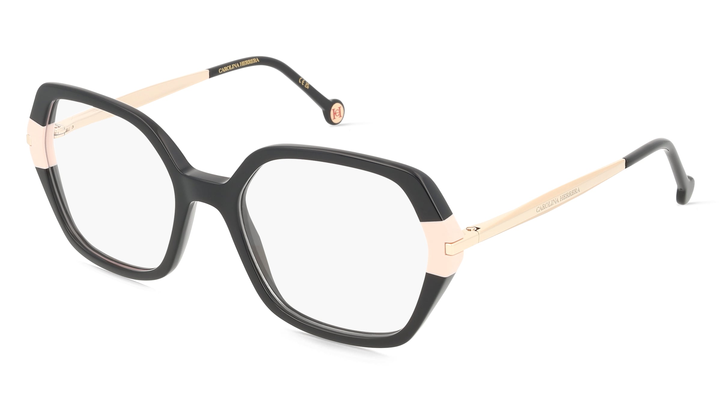 Carolina Herrera HER 0310 Damen-Brille inkl. Gläser Vollrand Quadratisch Acetat-Gestell 54/19/140, Schwarz