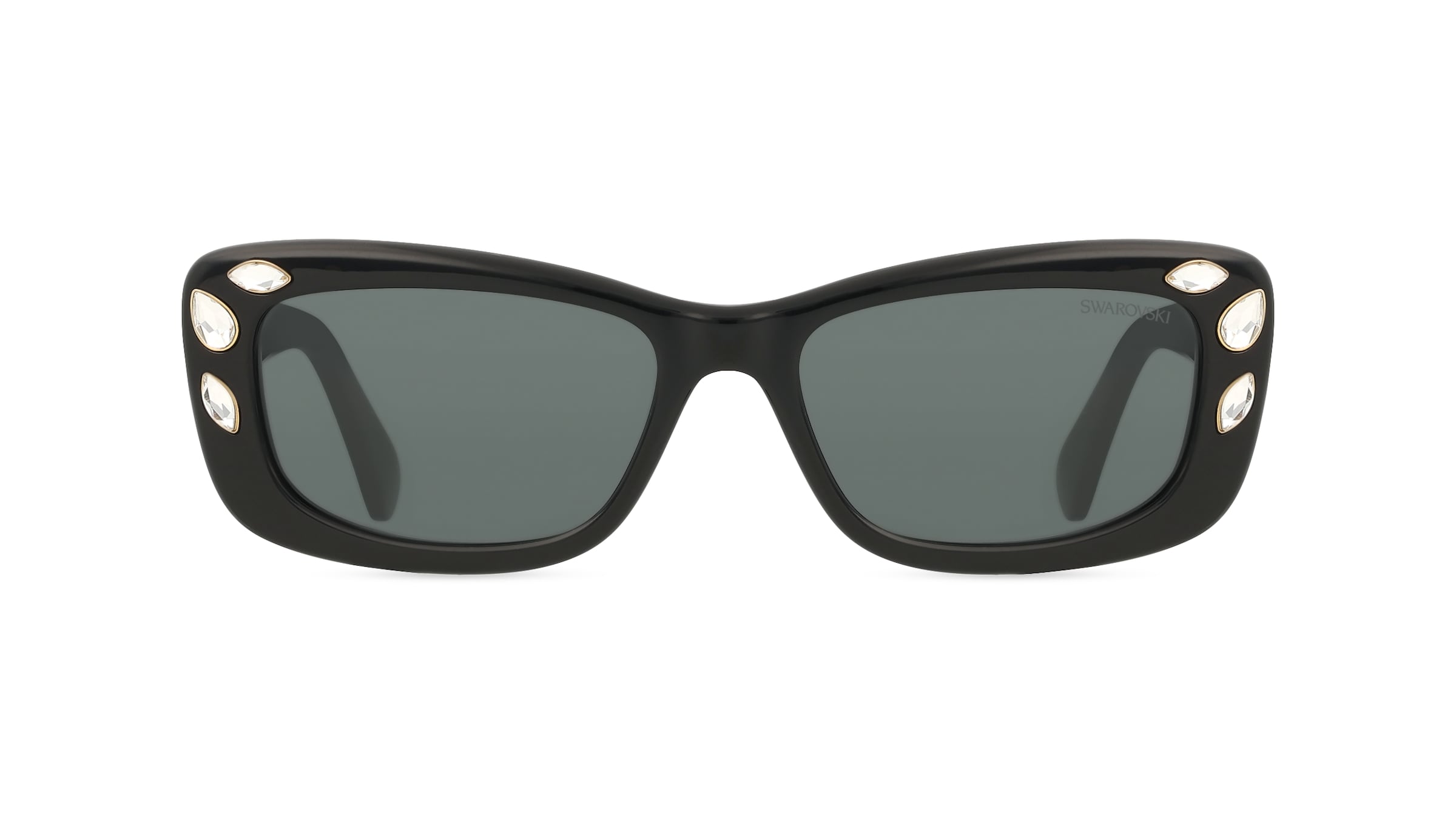 Swarovski SK6008 Damen-Sonnenbrille Vollrand Butterfly Acetat-Gestell, schwarz