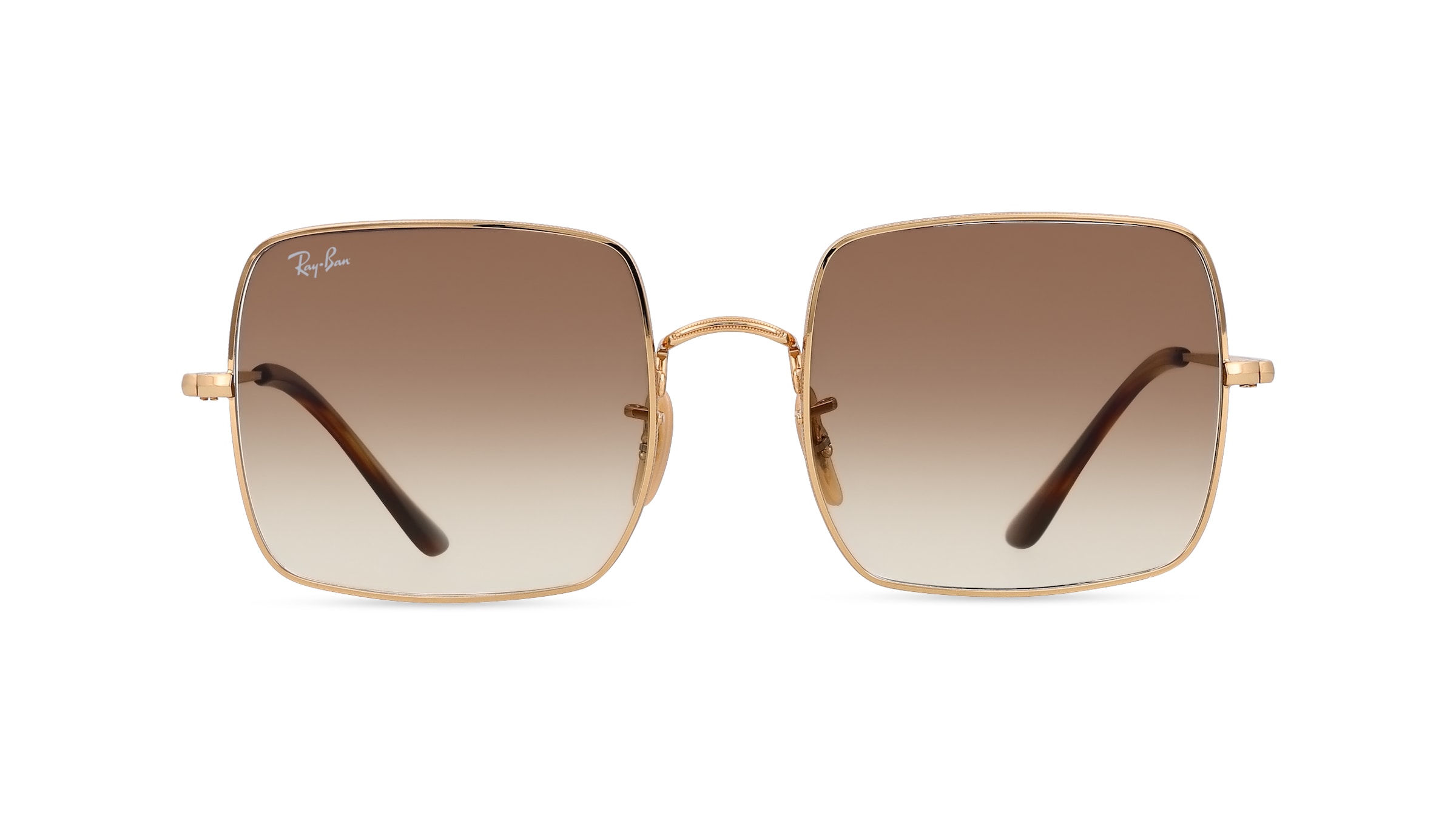 Ray-Ban RB1971 SQUARE 1971 CLASSIC Damen-Sonnenbrille Vollrand Eckig Metall-Gestell, gold