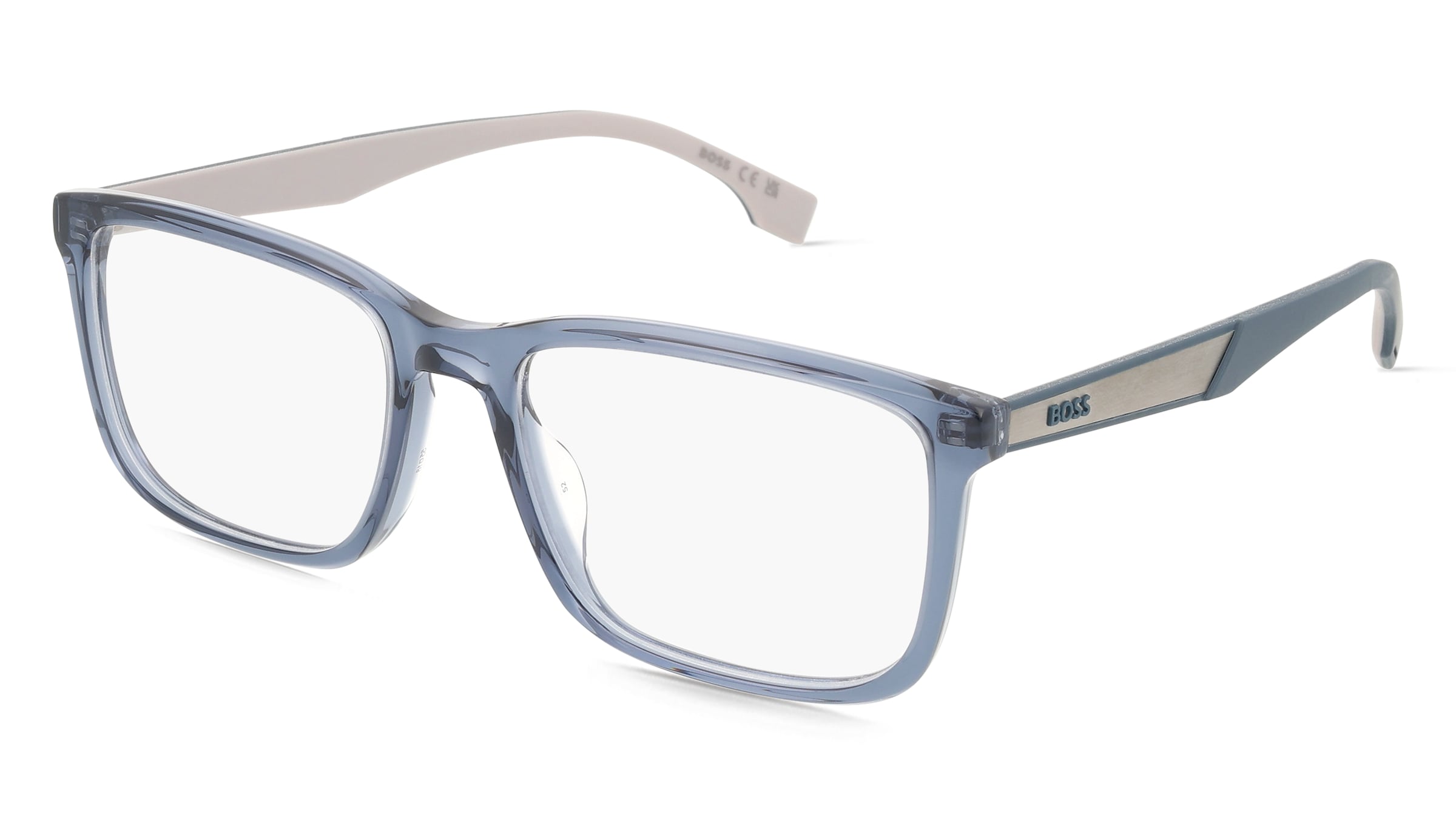 BOSS 1827G Herren-Brille inkl. Gläser Vollrand Eckig Acetat-Gestell 55/18/150, Blau
