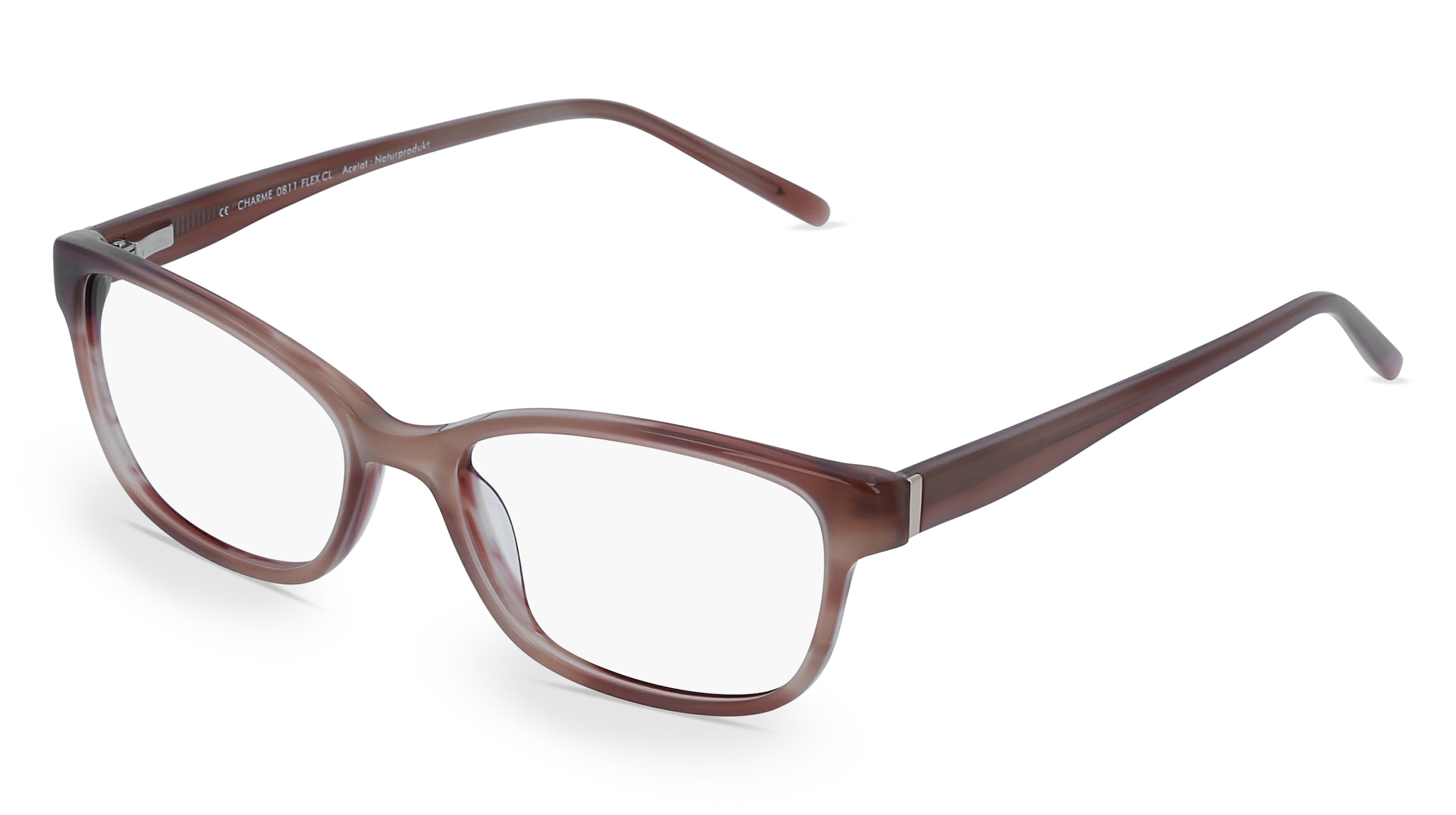 Fielmann CHARME 0811 FLEX CL Damen-Brille inkl. Gläser Vollrand Quadratisch Acetat-Gestell 52/16/130, Pink