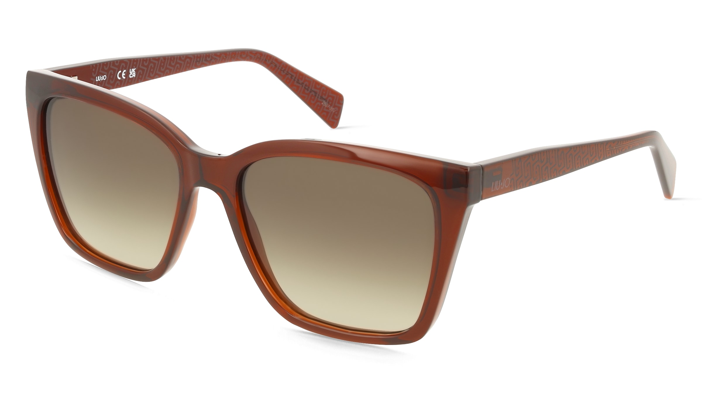 Liu Jo LJ818S Damen-Sonnenbrille Vollrand Eckig Kunststoff-Gestell, Braun