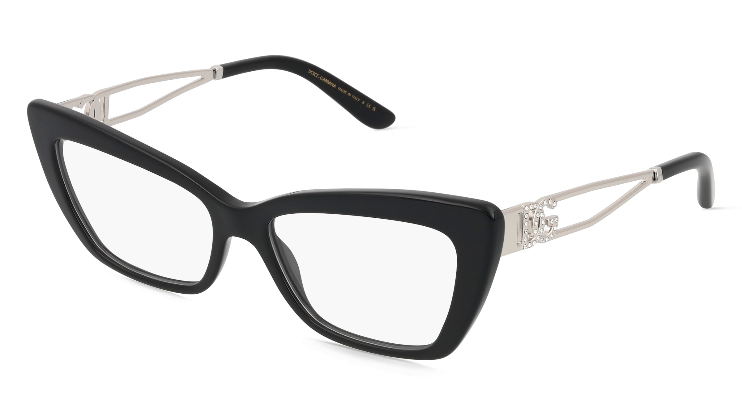 Dolce&amp;Gabbana 0DG3375B Damen-Brille inkl. Gläser Vollrand Cat Eye Acetat-Gestell 53/16/140, Schwarz
