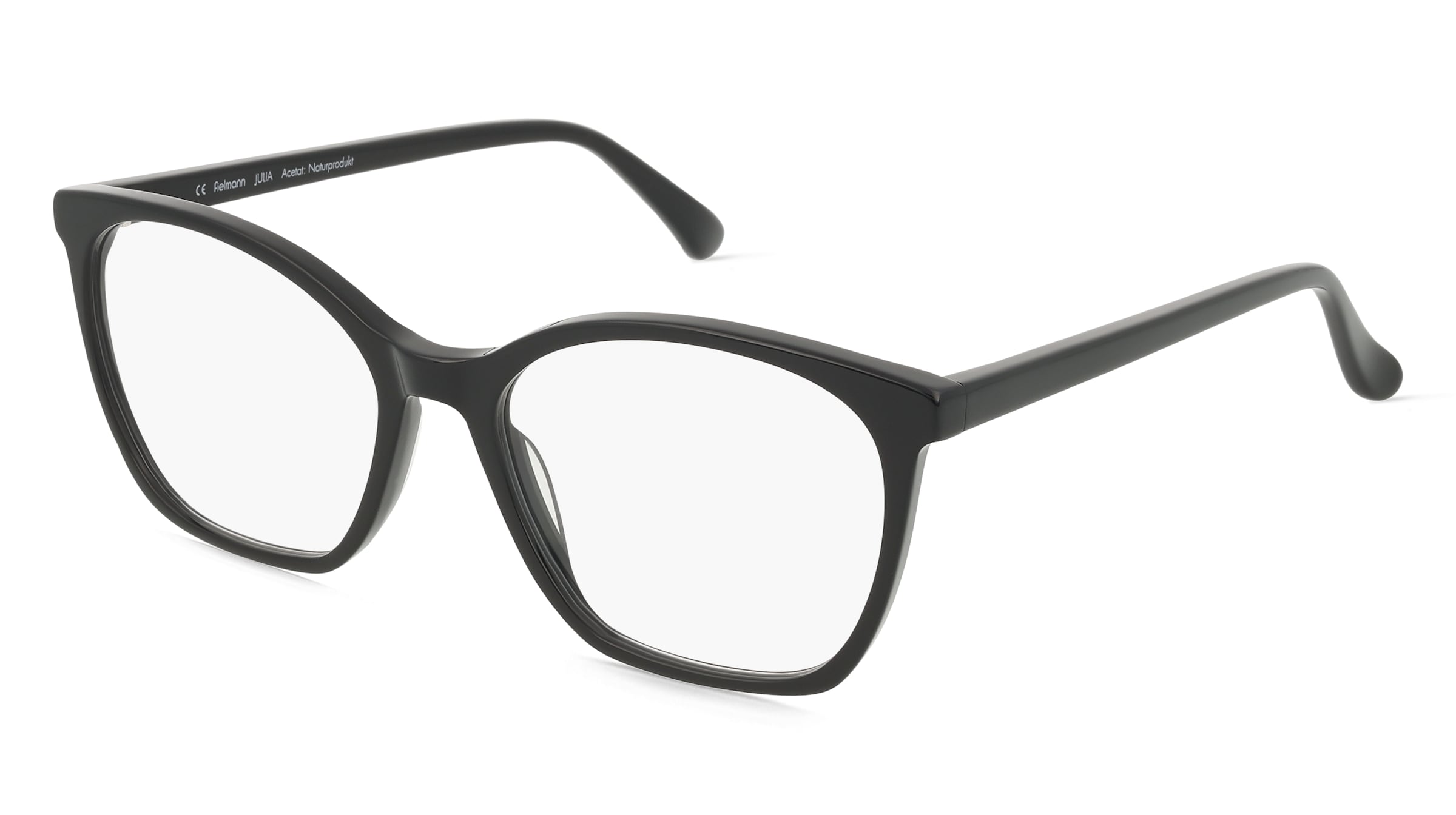 Fielmann ABC 085 FA JULIA Damen-Brille inkl. Gläser Vollrand Butterfly Acetat-Gestell 54/17/140, Schwarz
