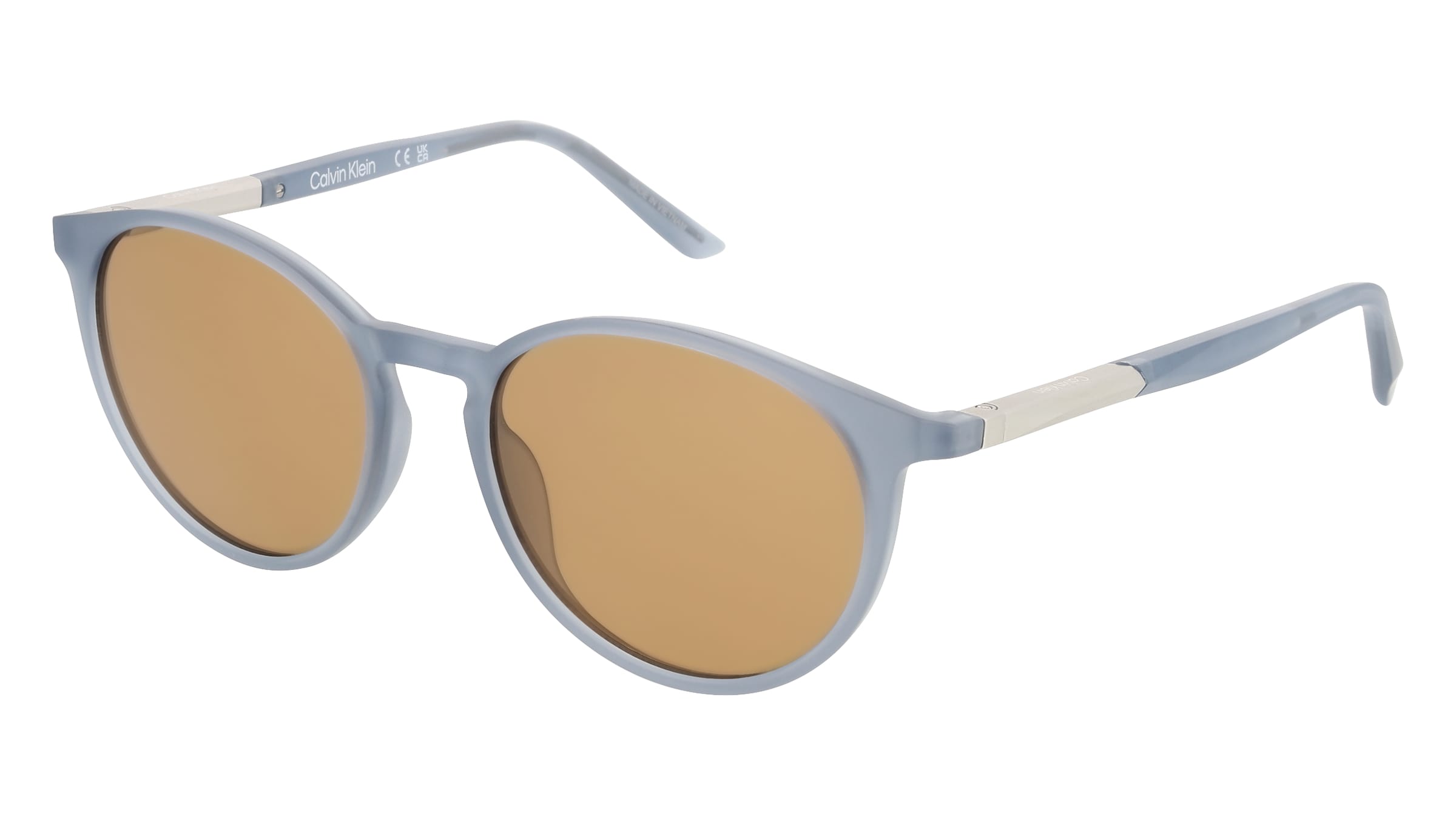 Calvin Klein CK24539S Unisex-Sonnenbrille Vollrand Rund Kunststoff-Gestell, Blau