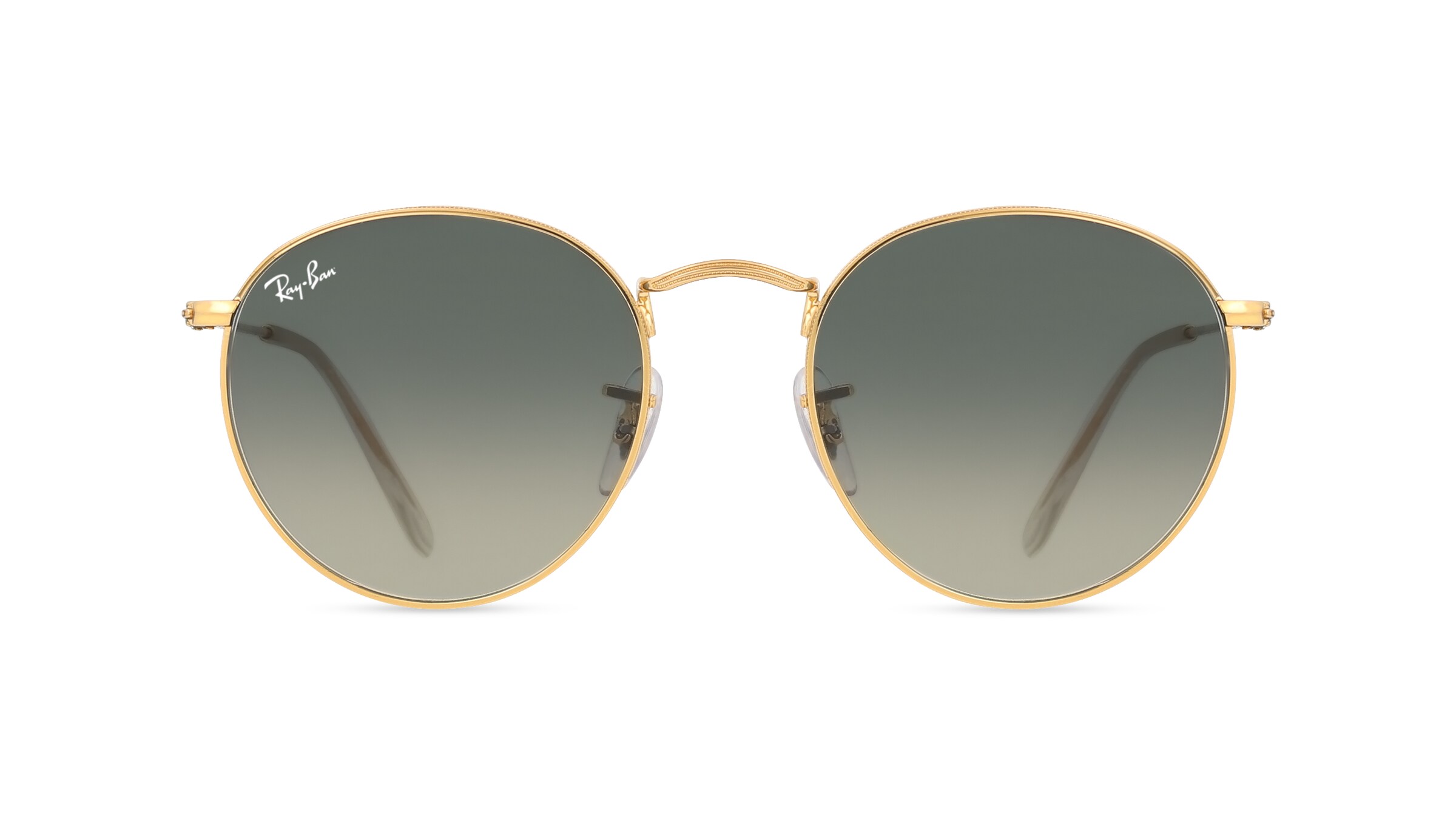 Ray-Ban RB3447 Herren-Sonnenbrille Vollrand Rund Metall-Gestell, gold