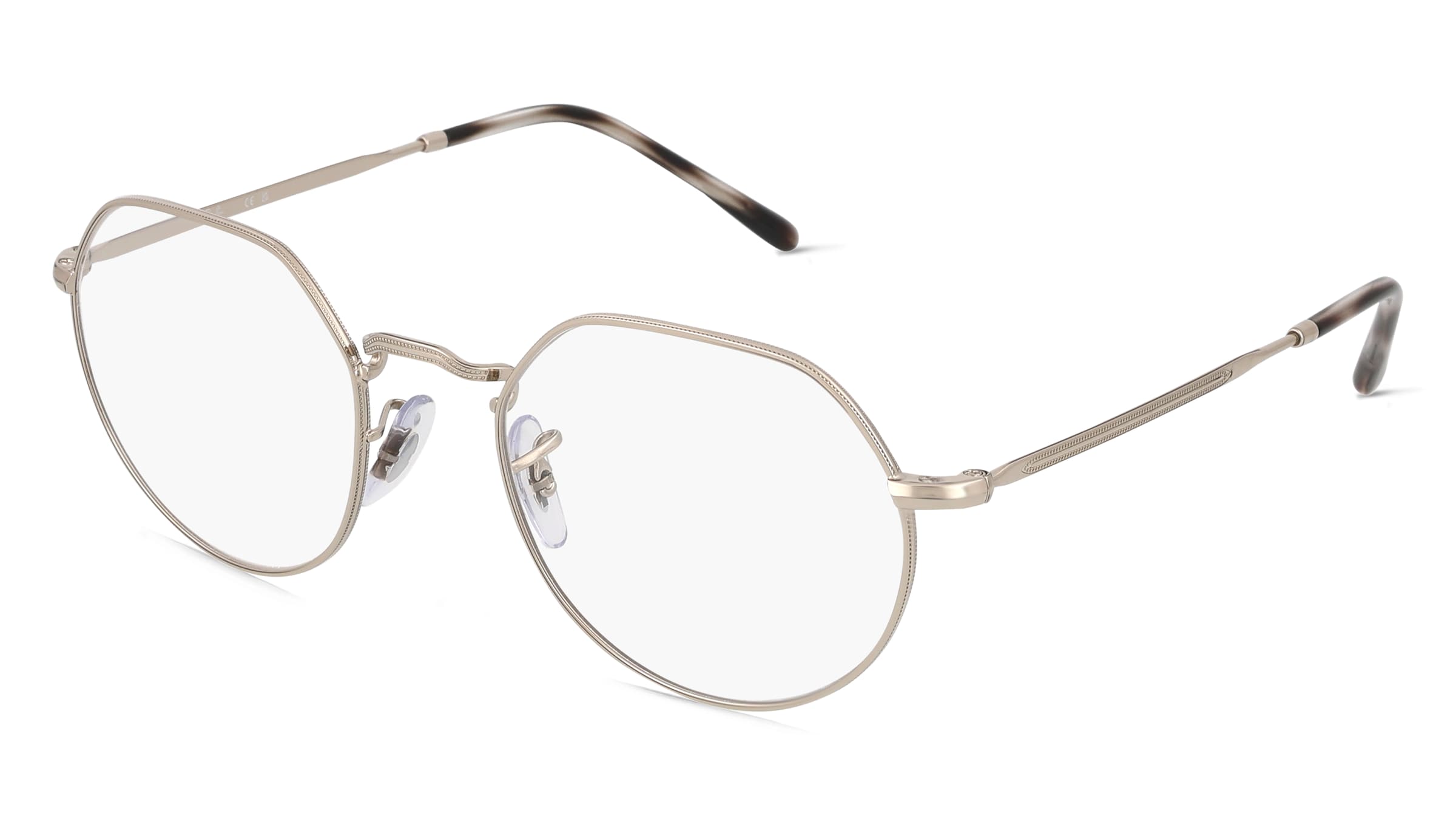 Ray-Ban RX6465 Unisex-Brille inkl. Gläser Vollrand Geometrisch Metall-Gestell 51/20/140, Silber