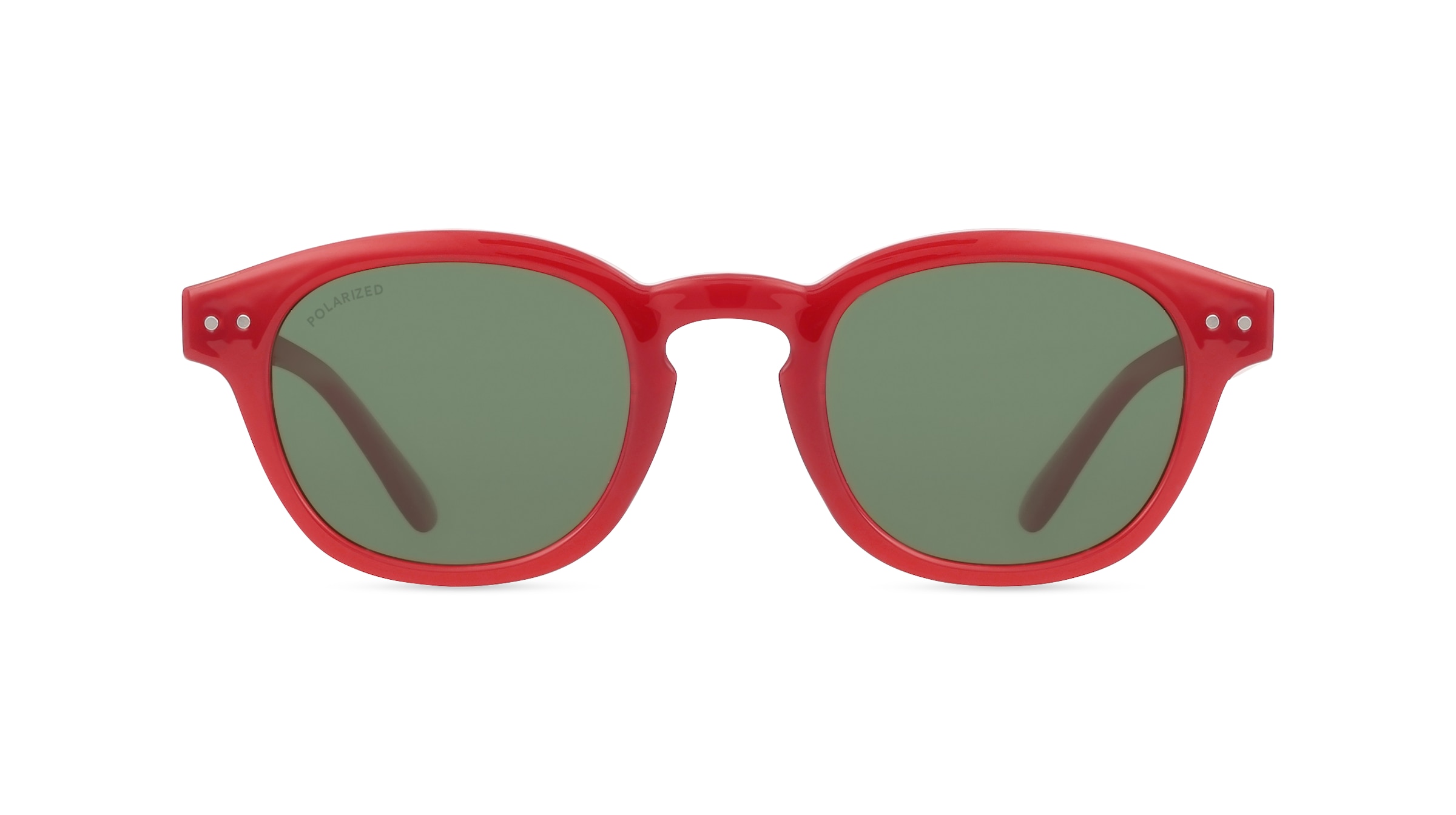 OKIDOKI JIMMY SUN Unisex-Sonnenbrille Vollrand Panto Kunststoff-Gestell, rot