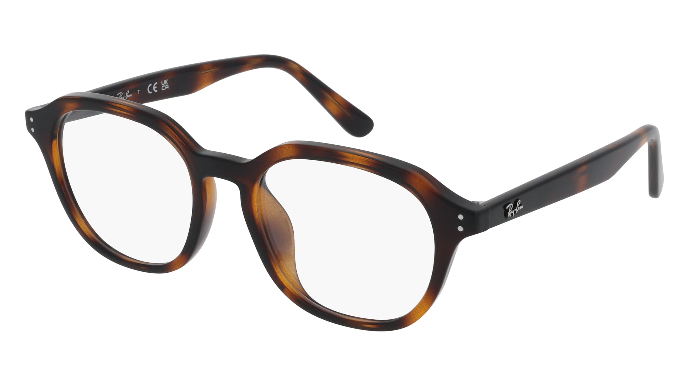 Ray-Ban RX7259D Herren-Brille inkl. Gläser Vollrand Quadratisch Kunststoff-Gestell 52/19/145, Havanna