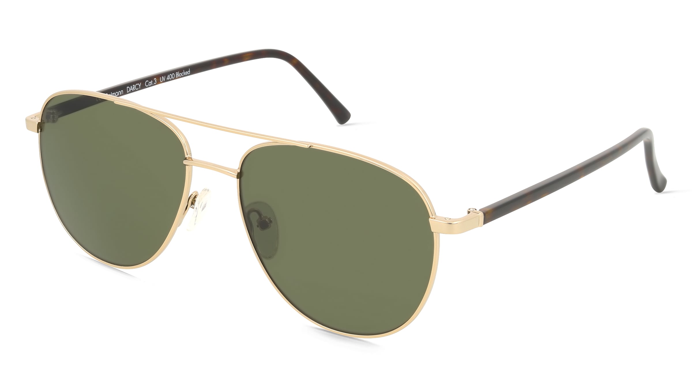 Fielmann MC 581 SUN CL DARCY Unisex-Sonnenbrille Vollrand Pilot Edelstahl-Gestell, Gold