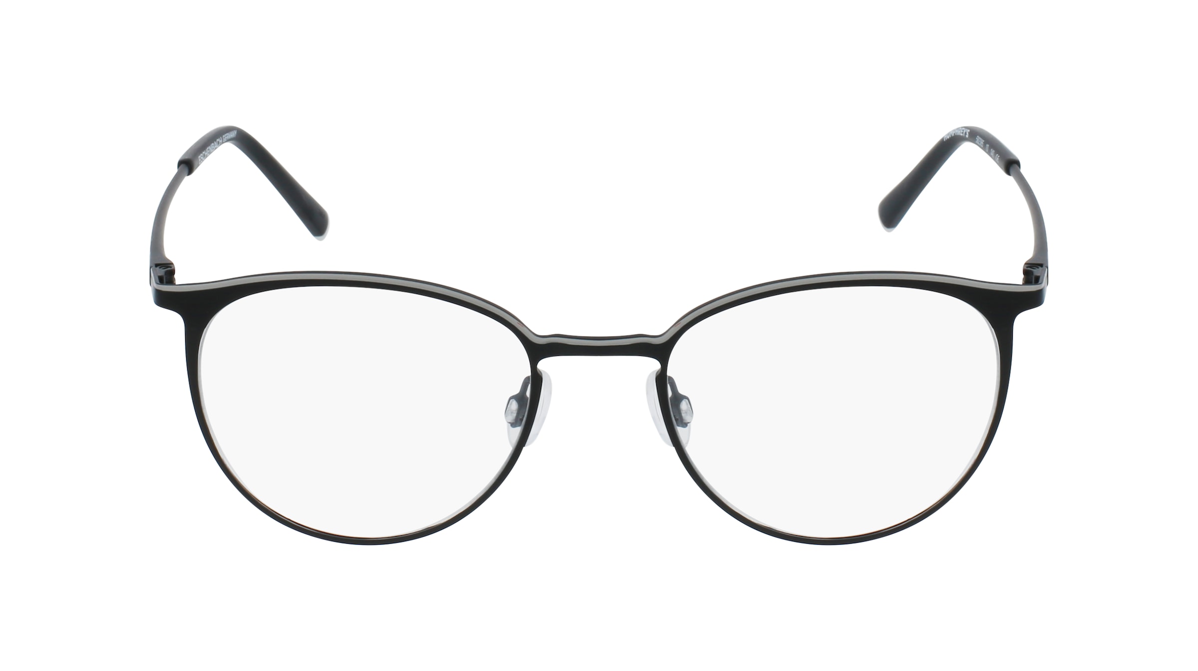 HUMPHREY’S eyewear 582385 Unisex-Brille inkl. Gläser Vollrand Panto Metall-Gestell 48mm/18mm/140mm, schwarz