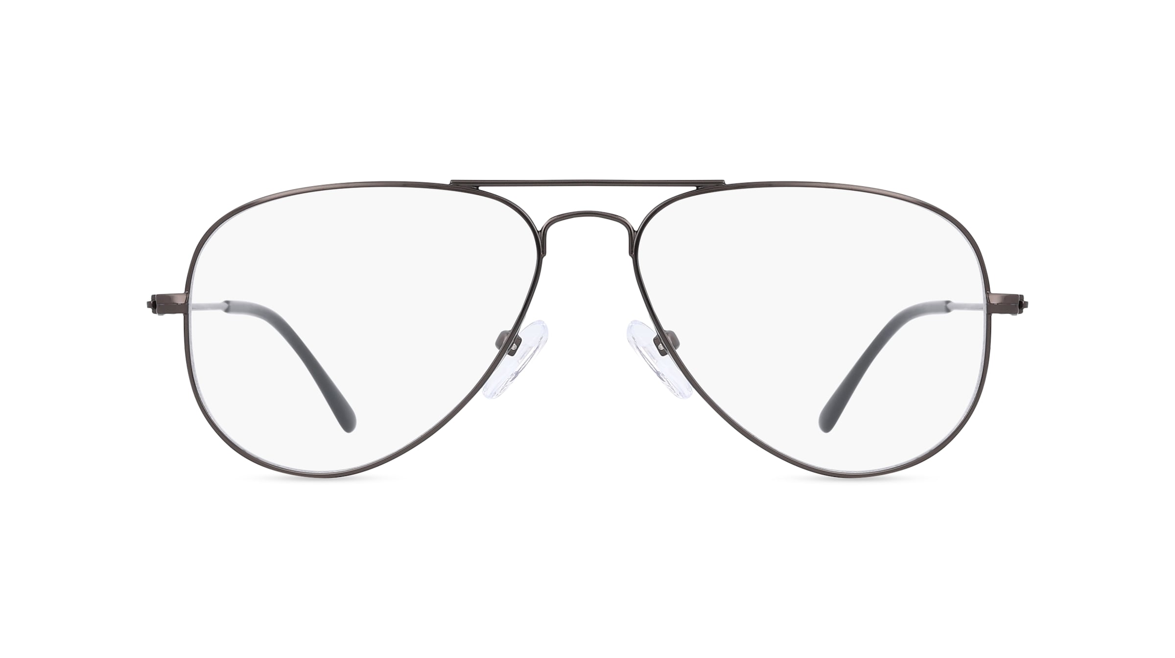 Fielmann BD 317 PILOT CL Unisex-Brille inkl. Gläser Vollrand Pilot Edelstahl-Gestell 57mm/15mm/140mm, grau