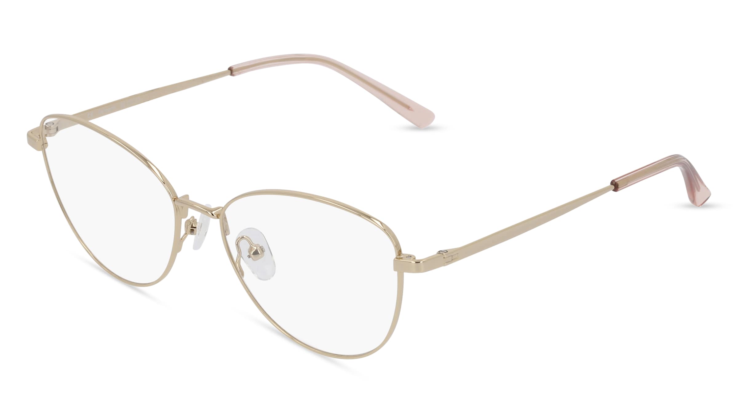 Fielmann BE 010 FA Damen-Brille inkl. Gläser Vollrand Butterfly Edelstahl-Gestell 56/17/140, Gold