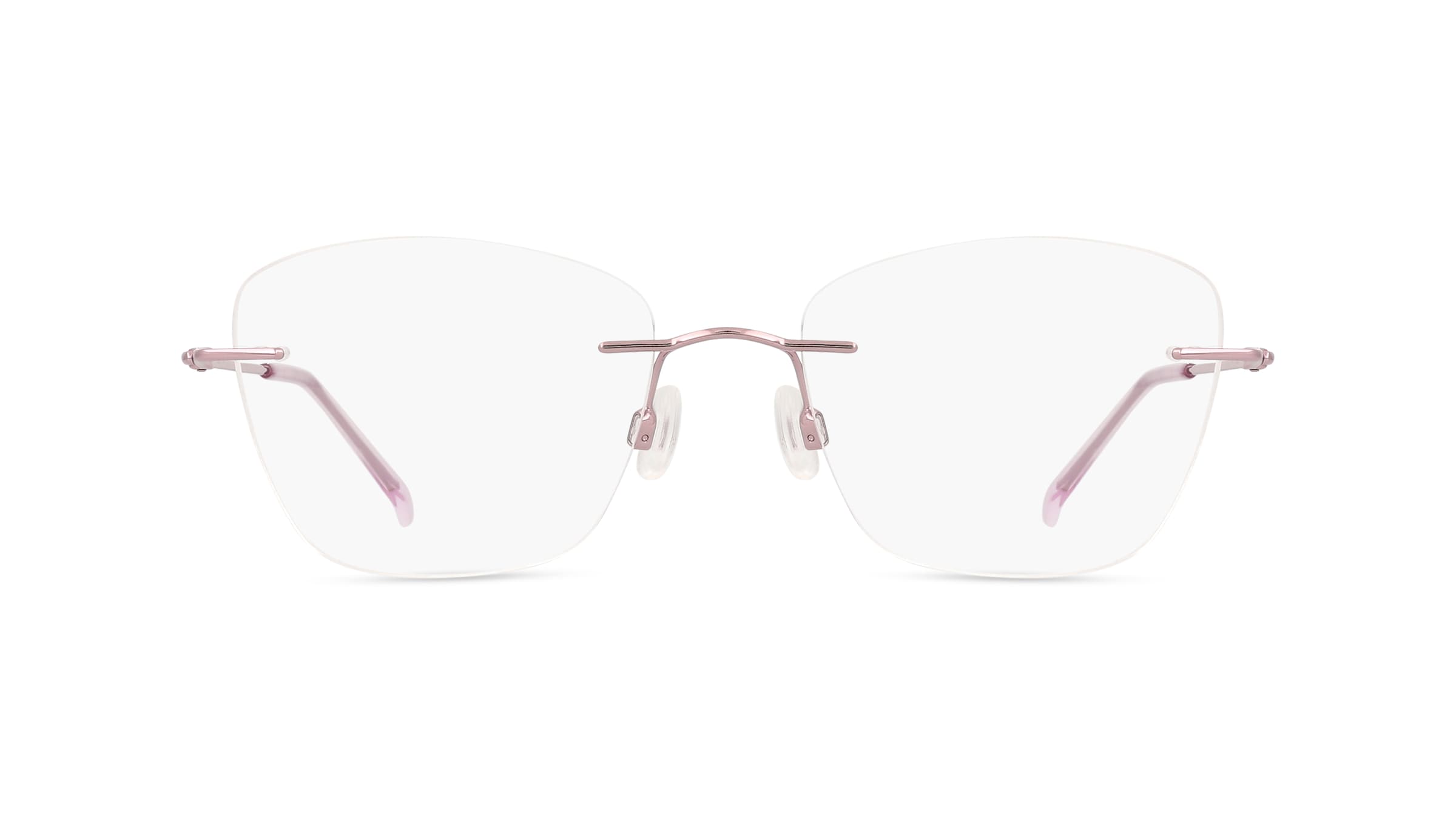 Fielmann BD 464 MOD CL Damen-Brille inkl. Gläser Randlos Butterfly Edelstahl-Gestell 51/18/135, pink