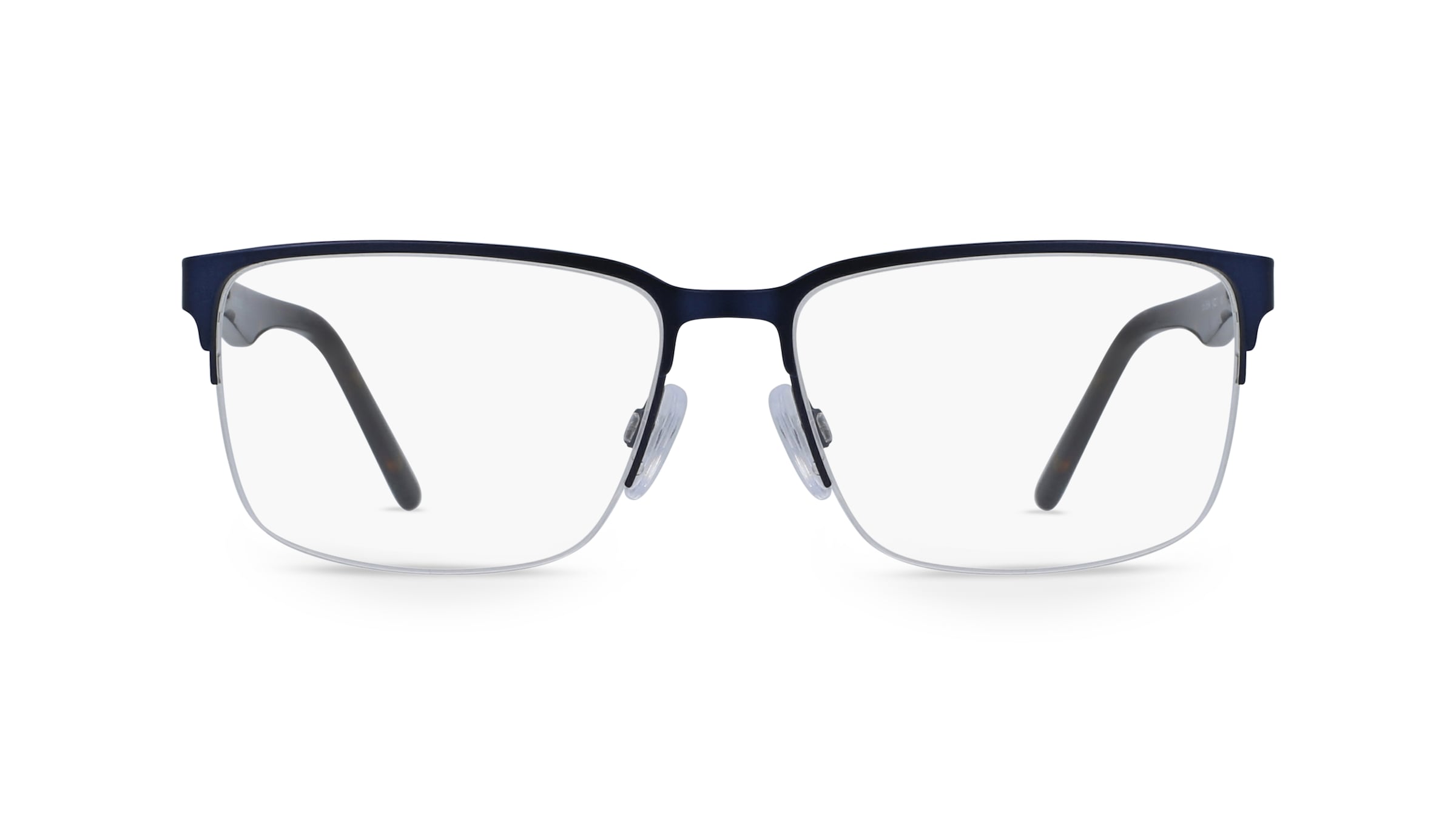 Fielmann DDJ 008 FLEX CL Herren-Brille inkl. Gläser Nylor Eckig Edelstahl-Gestell 54mm/17mm/140mm, blau