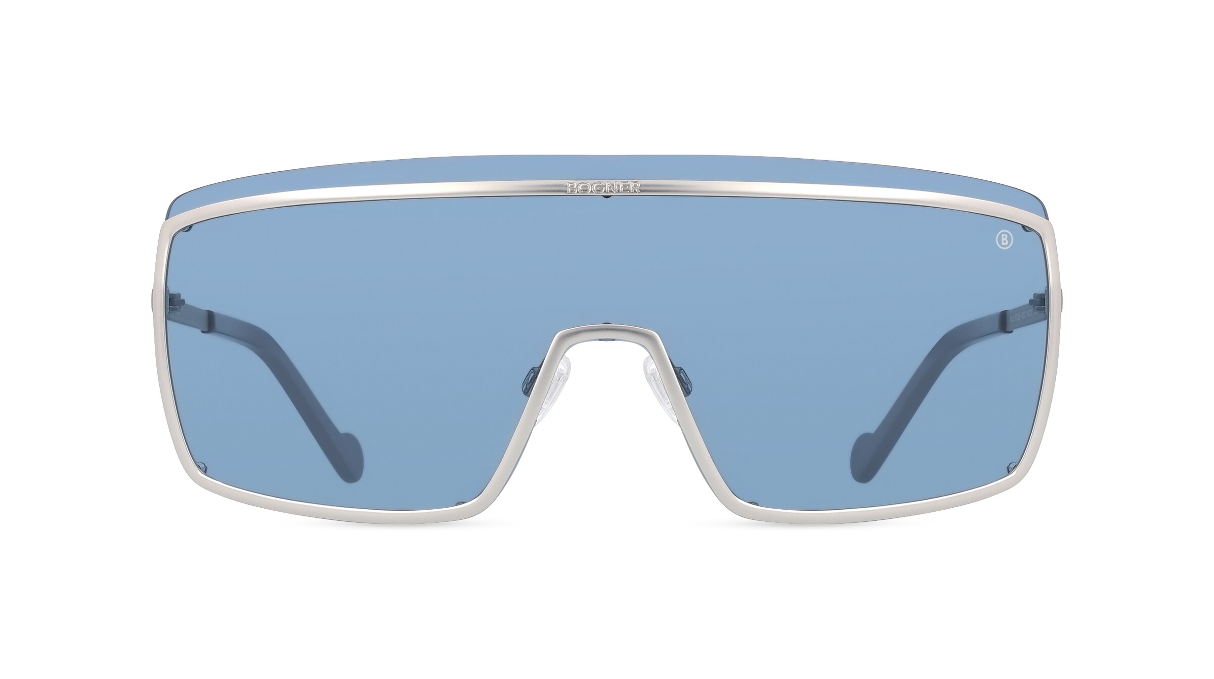 Bogner BO 7325 Unisex-Sonnenbrille Vollrand Monoscheibe Metall-Gestell, silber