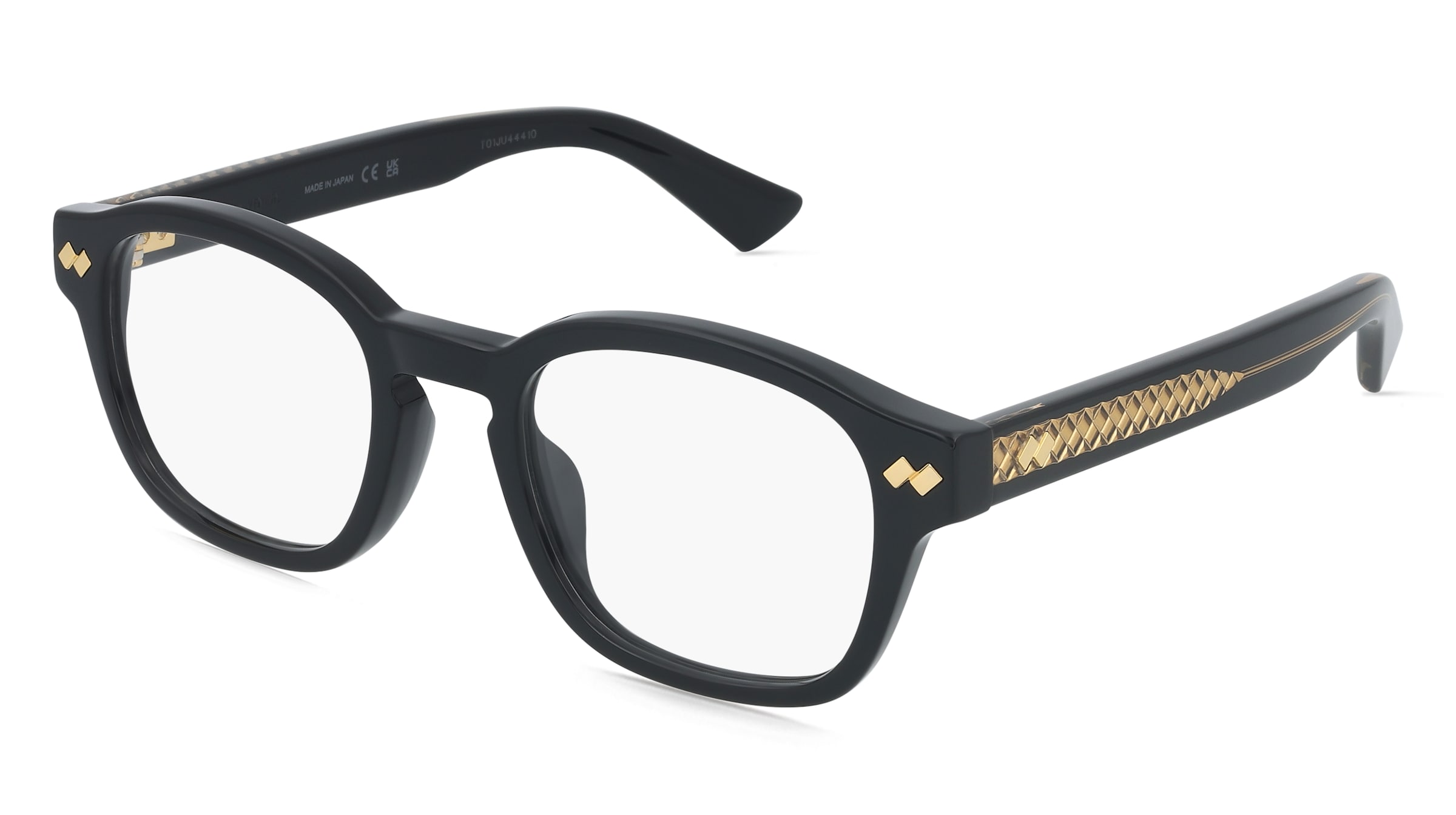 Bottega Veneta BV1445OA Unisex-Brille inkl. Gläser Vollrand Rund Acetat-Gestell 51/22/145, Schwarz