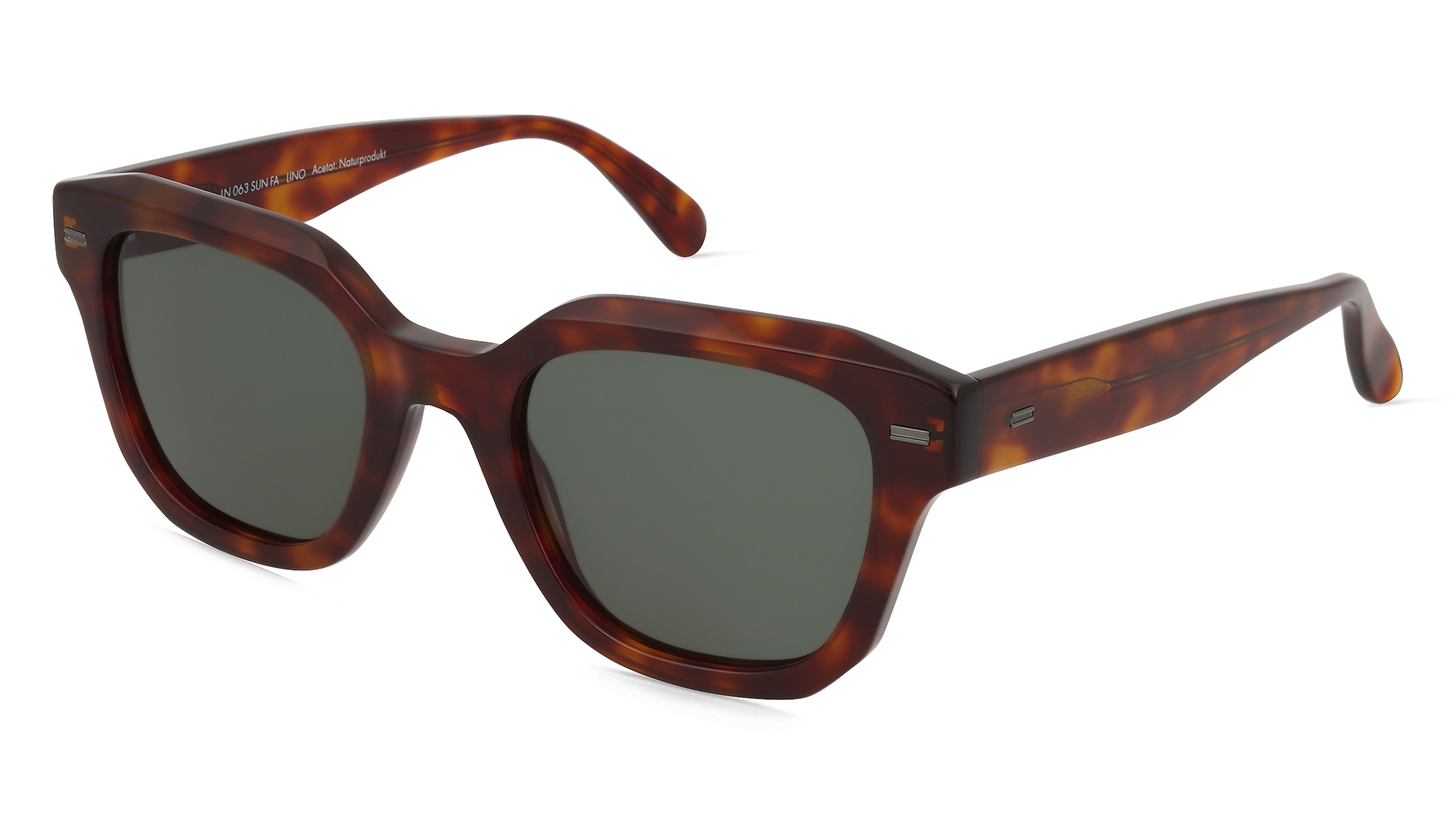 Fielmann LN 063 SUN FA LINO Unisex-Sonnenbrille Vollrand Quadratisch Acetat Extrudiert-Gestell, Havanna