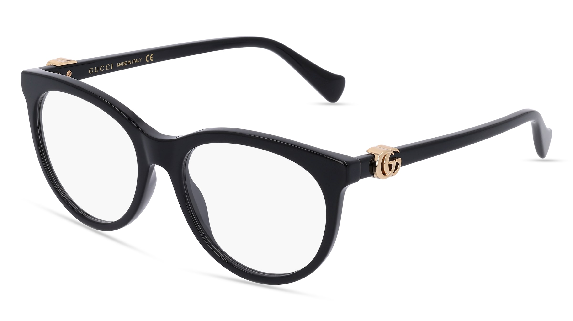 Gucci GG 1074O Damen-Brille inkl. Gläser Vollrand Butterfly Kunststoff-Gestell 53/18/145, Schwarz