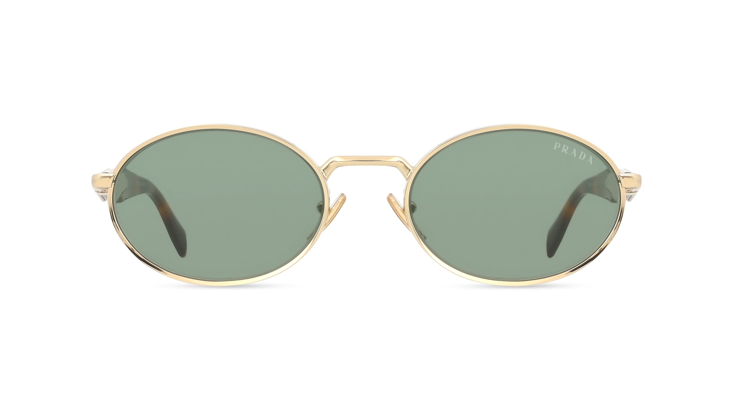 Prada PR 65ZS Damen-Sonnenbrille Vollrand Oval Metall-Gestell, gold